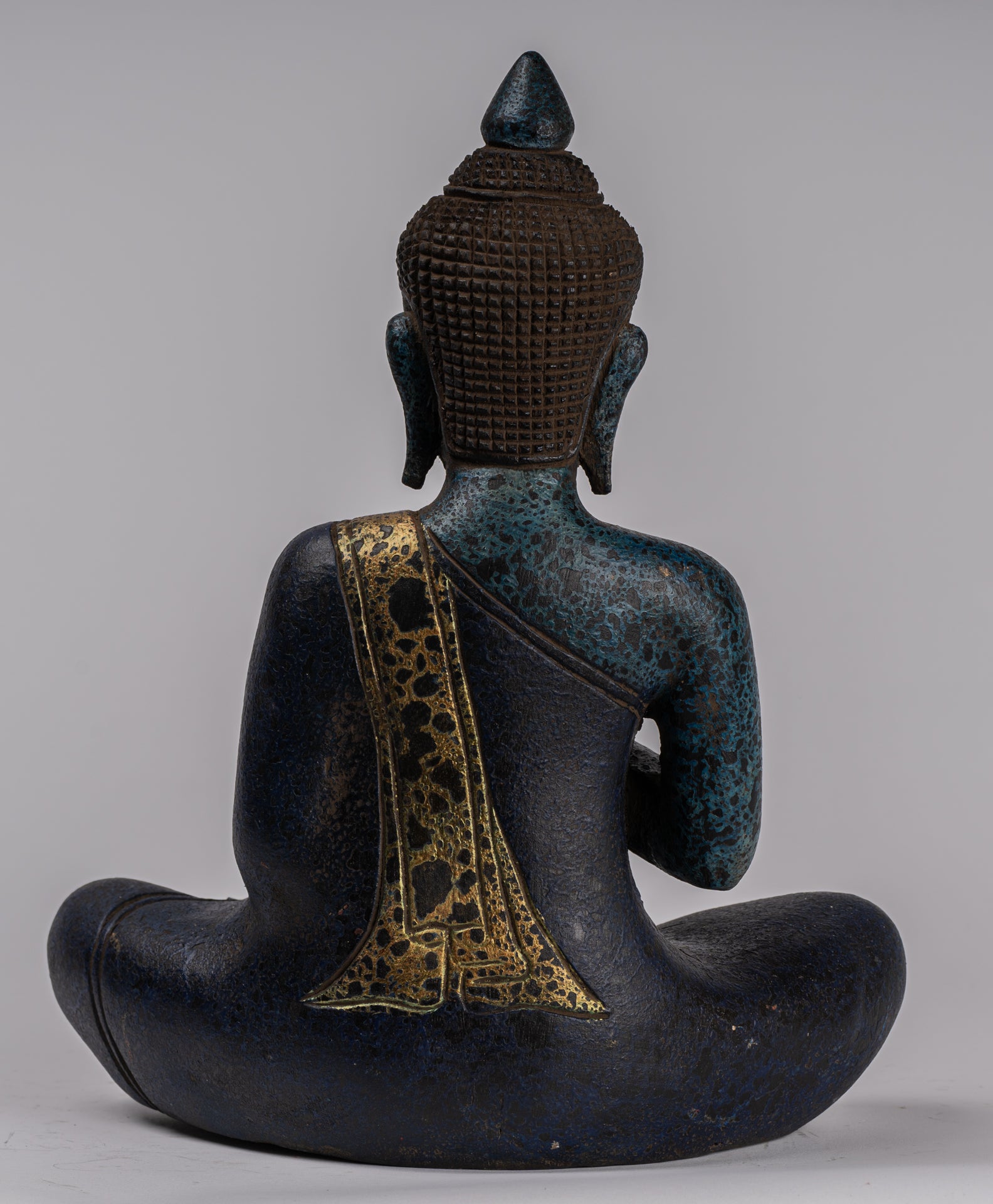 Statue Buddha - Antique Khmer in stile Khmer Cambogia STATUE BUDDHA BUDDHA Insegnamento Mudra - 31 cm/12 "