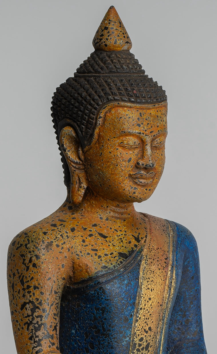 Estatua de Buda - Estatua de Buda de Buda de Madera Asia ASIA ASIA ASIA ASIA - 27 cm/11 "