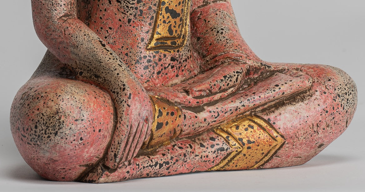 Estatua de Buda - Estatua de Buda de Buda de Madera Asia ASIA ASIA ASIA ASIA - 27 cm/11 "