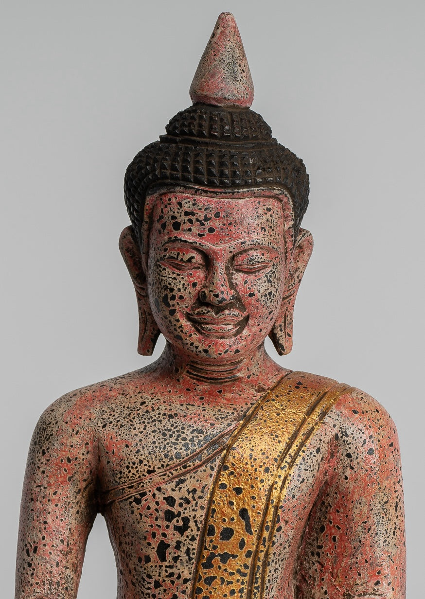 Estatua de Buda - Estatua de Buda de Buda de Madera Asia ASIA ASIA ASIA ASIA - 27 cm/11 "