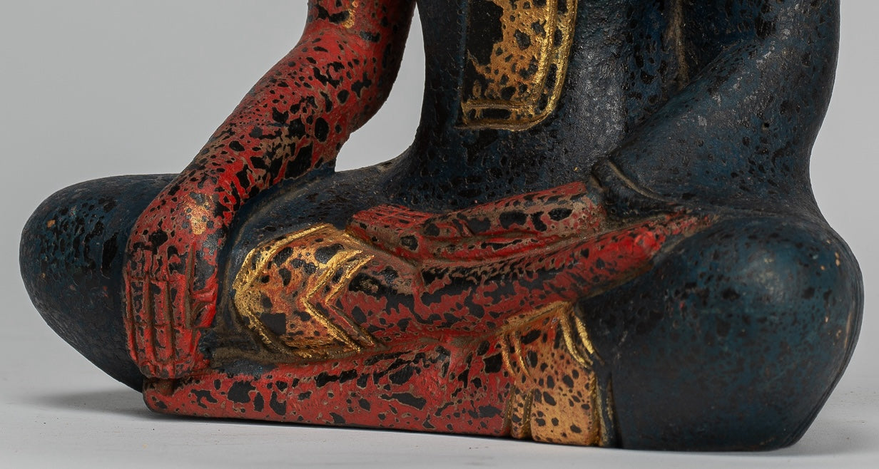 Estatua de Buda - Estatua de Buda de Buda de Madera Asia ASIA ASIA ASIA ASIA - 27 cm/11 "