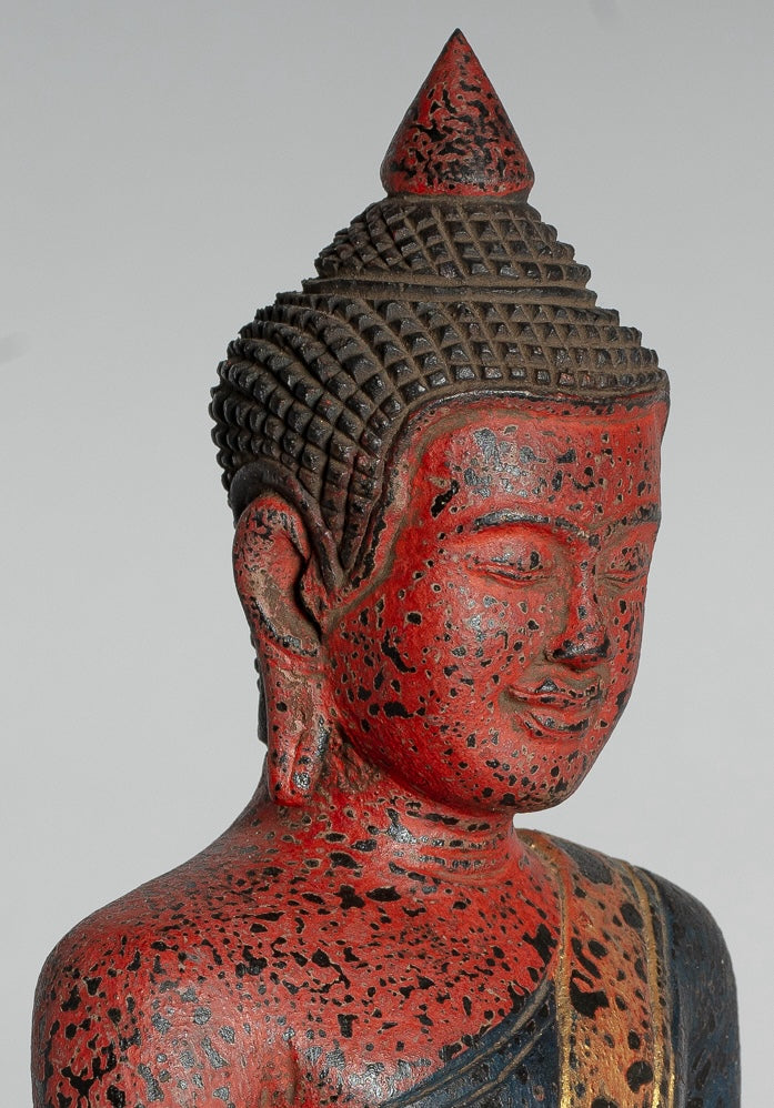 Estatua de Buda - Estatua de Buda de Buda de Madera Asia ASIA ASIA ASIA ASIA - 27 cm/11 "