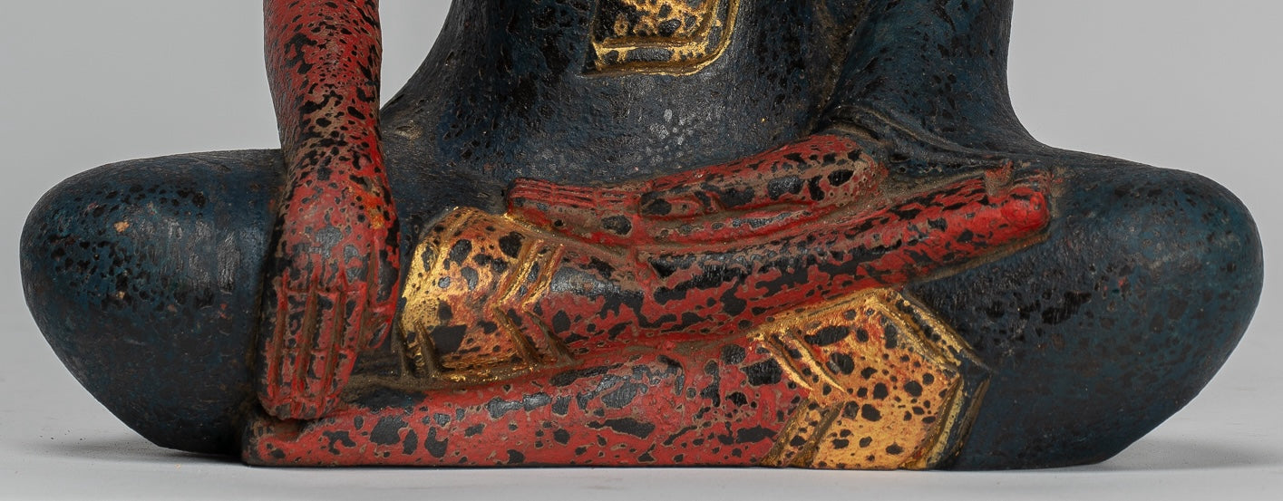 Estatua de Buda - Estatua de Buda de Buda de Madera Asia ASIA ASIA ASIA ASIA - 27 cm/11 "