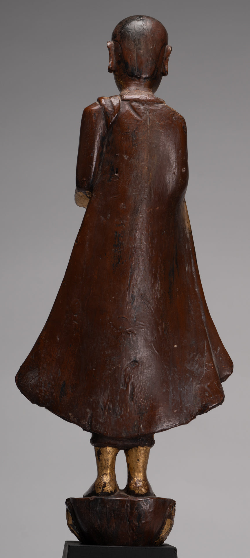 Estatua de Mandalay Monk de estilo birmano antiguo de estilo birmano - 90 cm/36 "