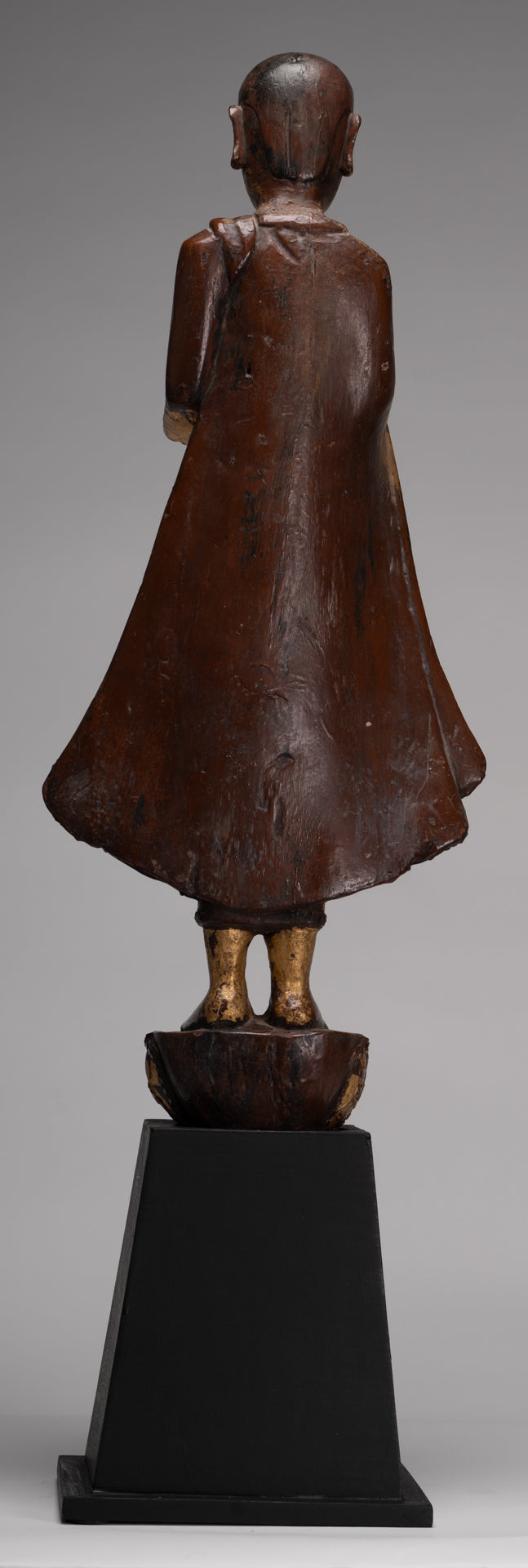 Estatua de Mandalay Monk de estilo birmano antiguo de estilo birmano - 90 cm/36 "