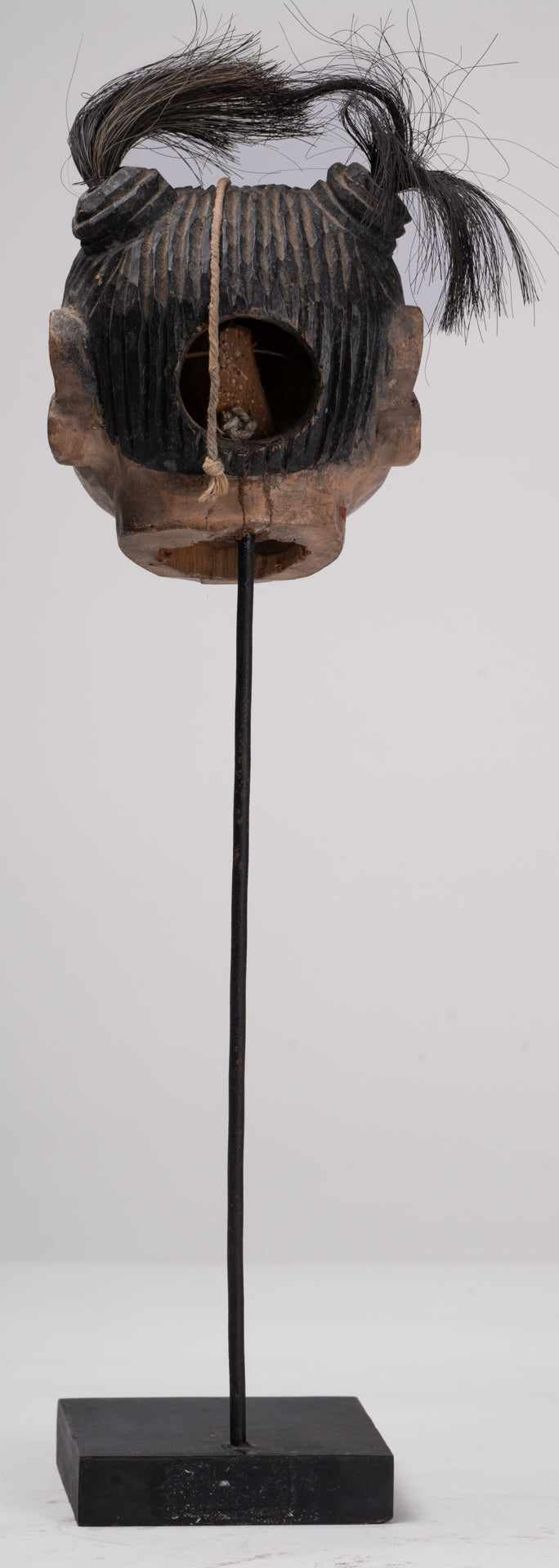 Antique Puppet Statue - Antique Burmese Style Painted Wood Puppet Head - 43cm/14"