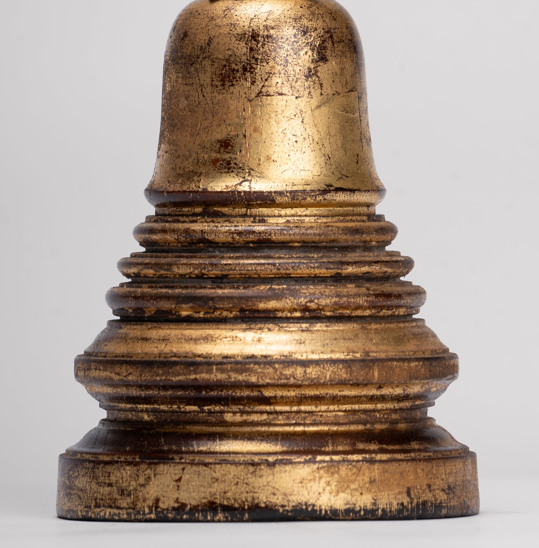 Buddhist Stupa - Antique Thai Style Wood Nirvana Stupa or Chedis - 26cm/10"