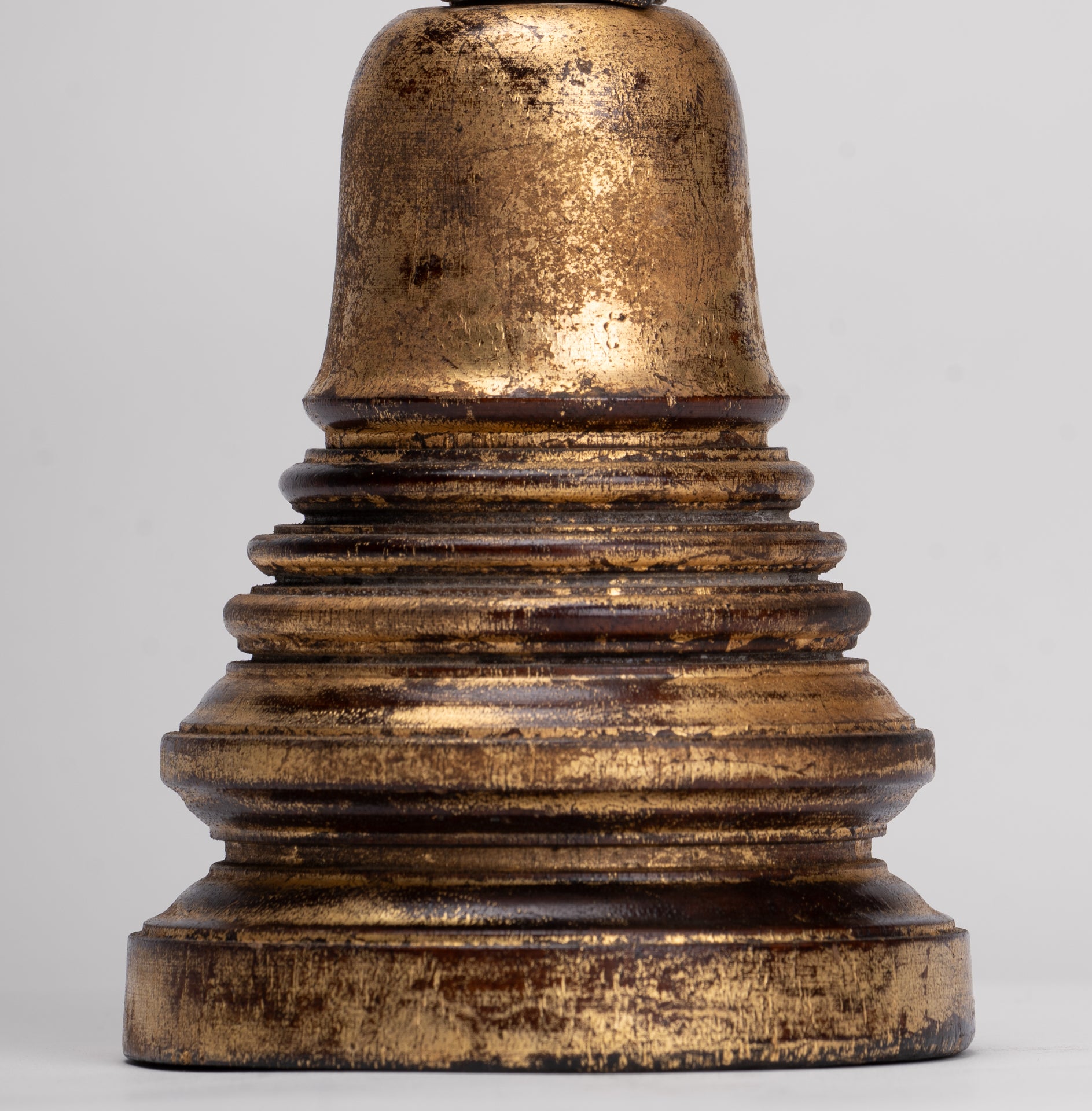 Buddhist Stupa - Antique Thai Style Wood Nirvana Stupa or Chedis - 26cm/10"