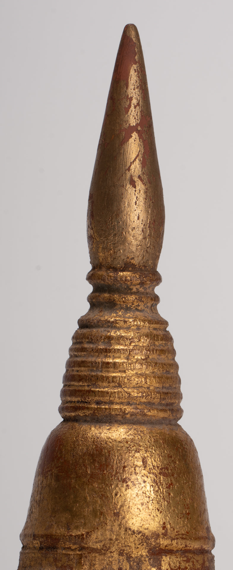 Buddhist Stupa - Antique Thai Style Wood Nirvana Stupa or Chedis - 18cm/7"