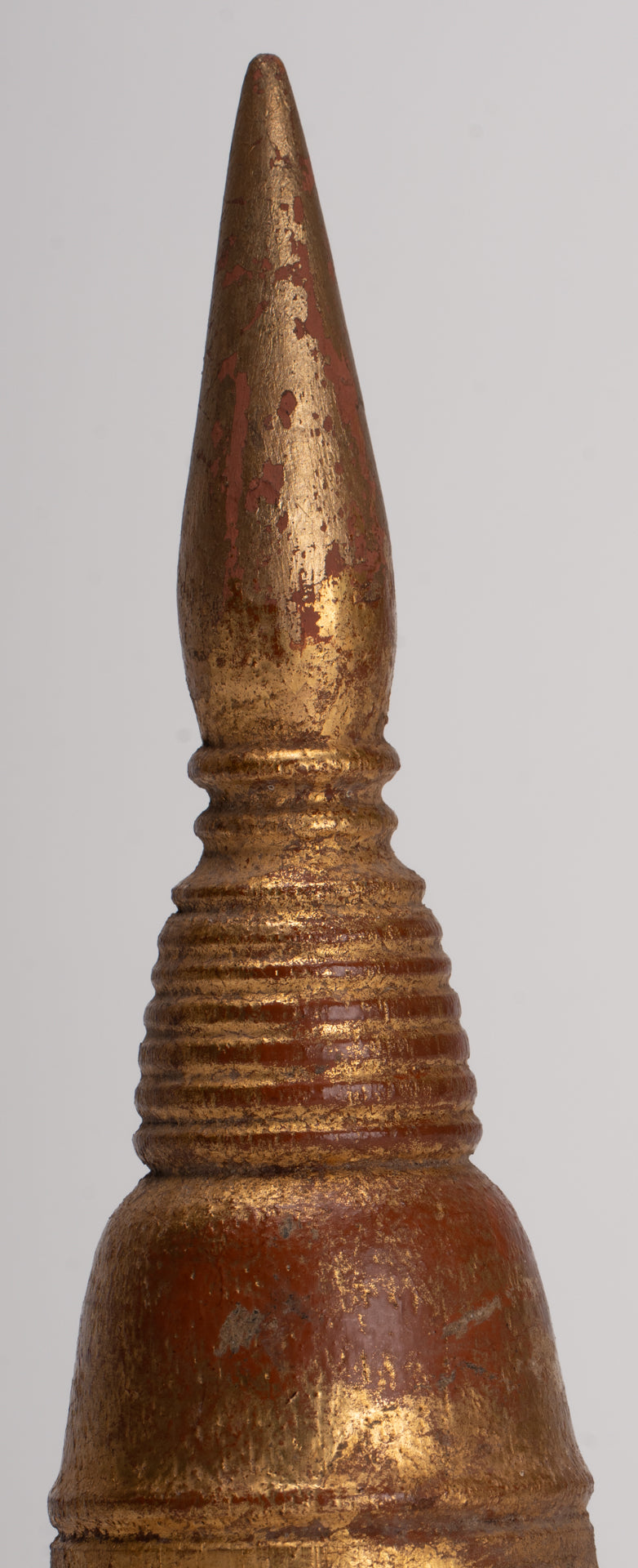 Buddhist Stupa - Antique Thai Style Wood Nirvana Stupa or Chedis - 18cm/7"