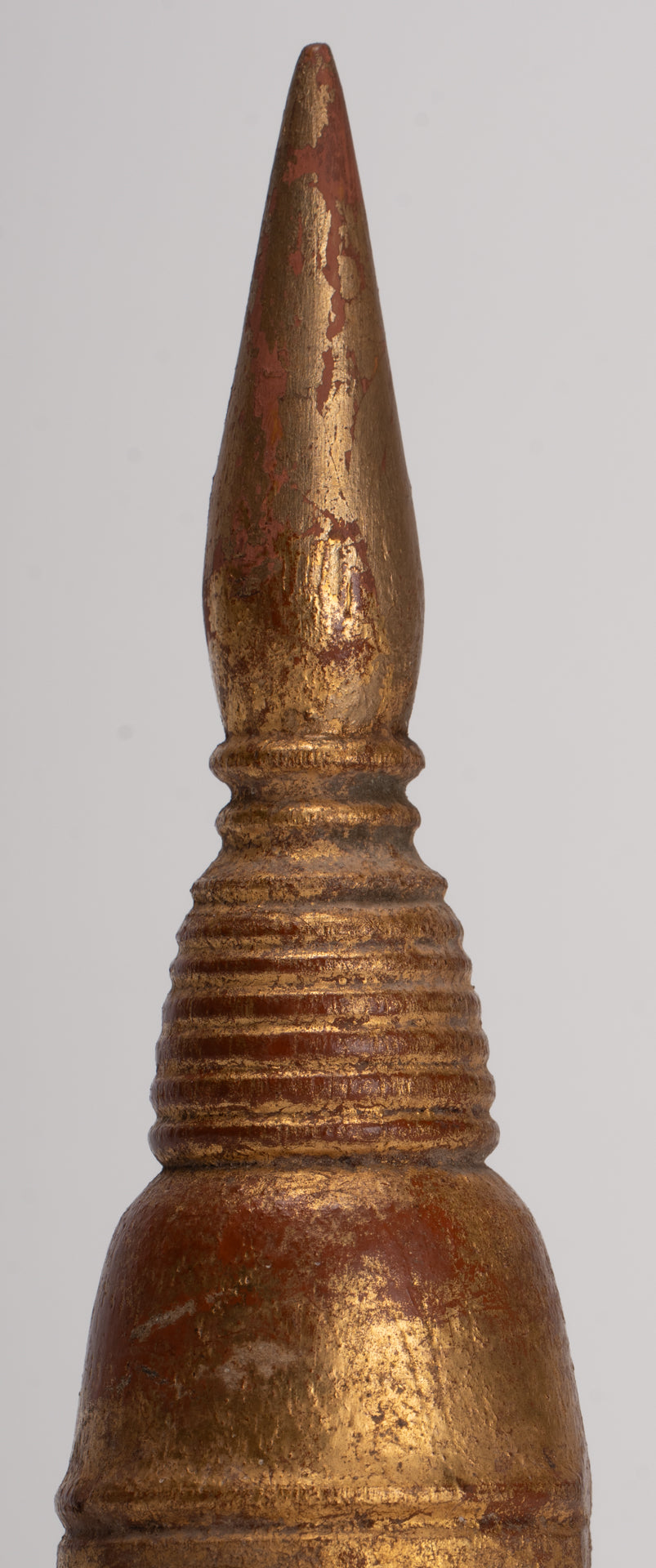 Buddhist Stupa - Antique Thai Style Wood Nirvana Stupa or Chedis - 18cm/7"