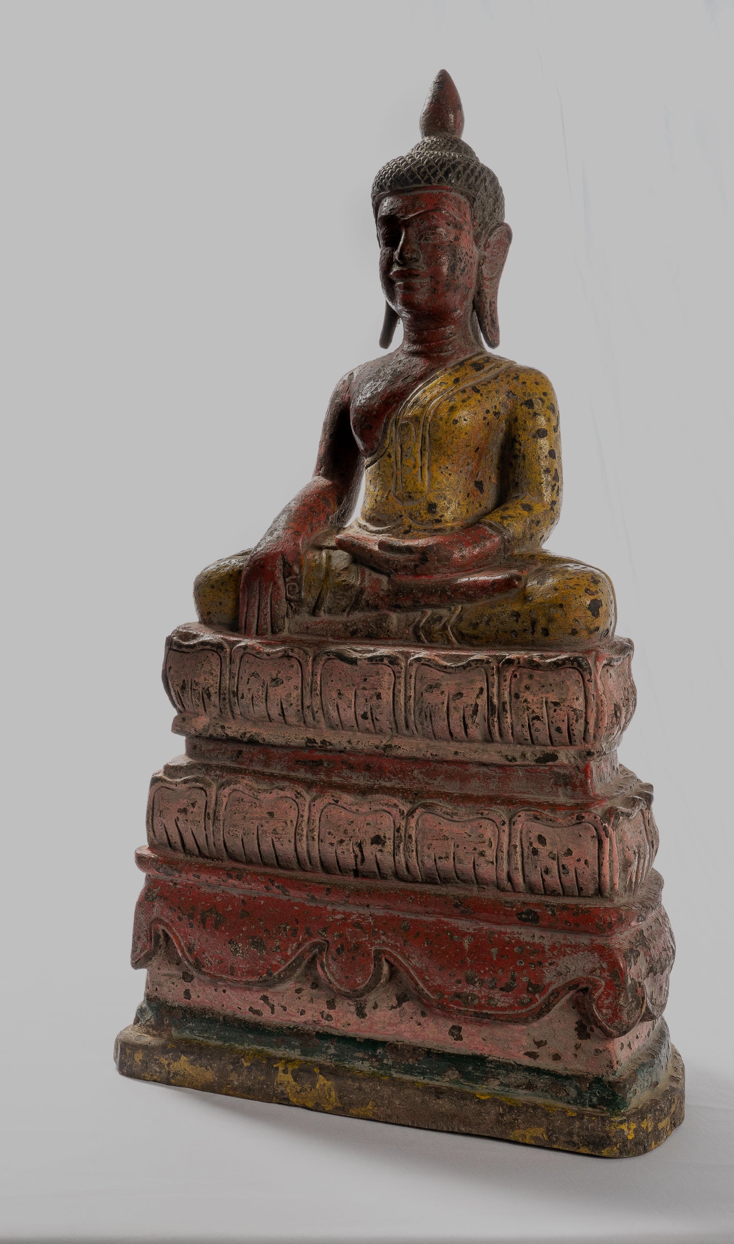 Statue Buddha - Antique Khmer Style SE ASIA ILLUCIMENTO BUDDHA STATUE - 66 cm/26 "