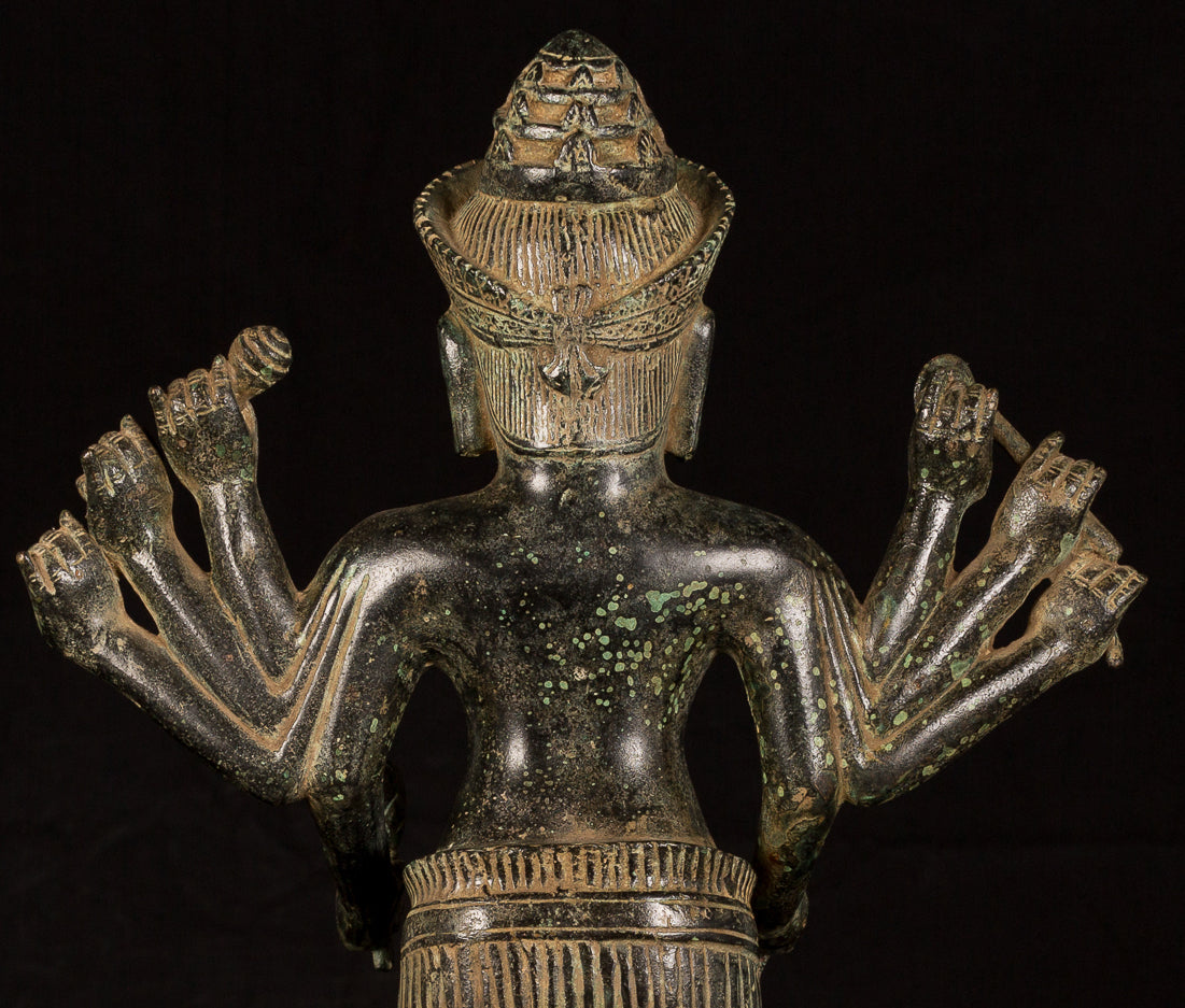 Antique Khmer Style Koh Ker Durga Mahishasuramardini Statue- 54cm/22 "