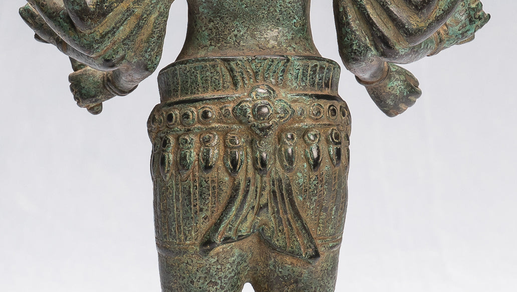 Estatua de estilo de bronce de bronce wat wat wat wat wat wat wat wat - 37cm/15 "