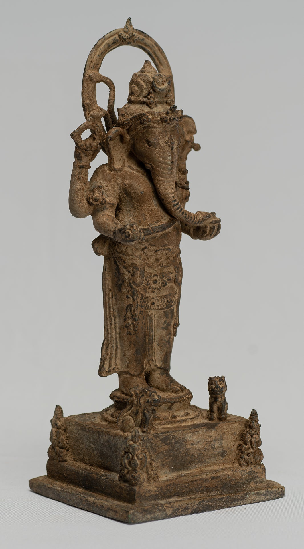 Statue Ganesha - Statue Ganesha indonesiana in stile antico in stile giavanese - 23 cm/9 "