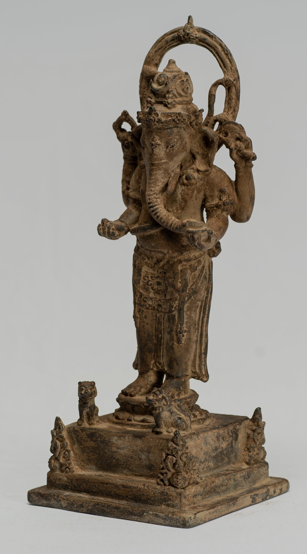 Statue Ganesha - Statue Ganesha indonesiana in stile antico in stile giavanese - 23 cm/9 "