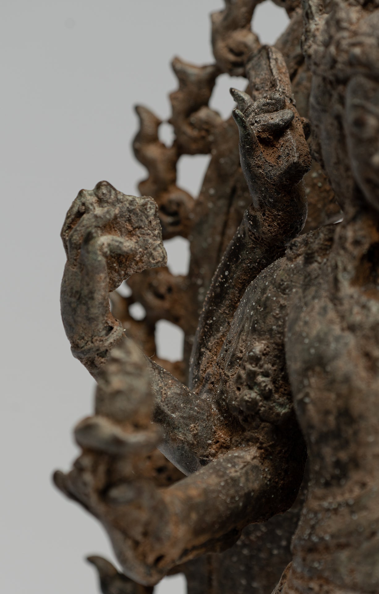 Statua Brahma - Antique stile indonesiano Majapahit in piedi Bronzo Brahma Statua - 32 cm/13 "