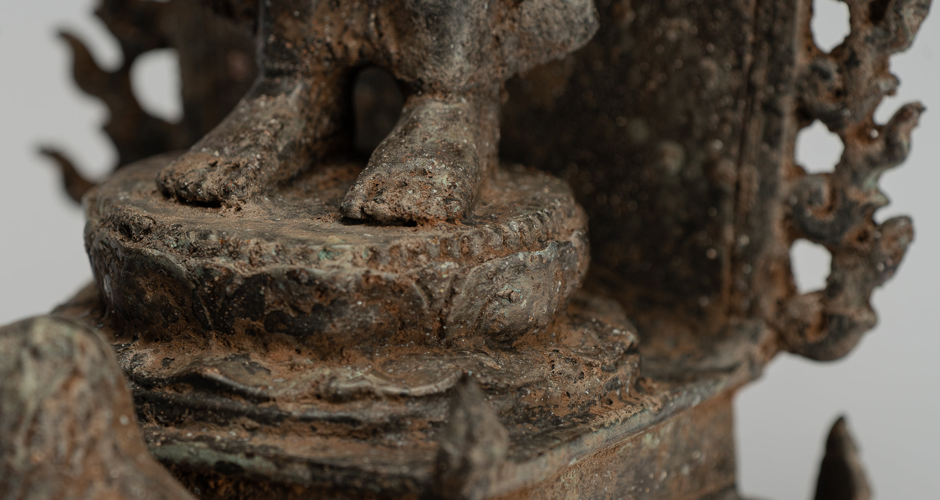 Statua Brahma - Antique stile indonesiano Majapahit in piedi Bronzo Brahma Statua - 32 cm/13 "