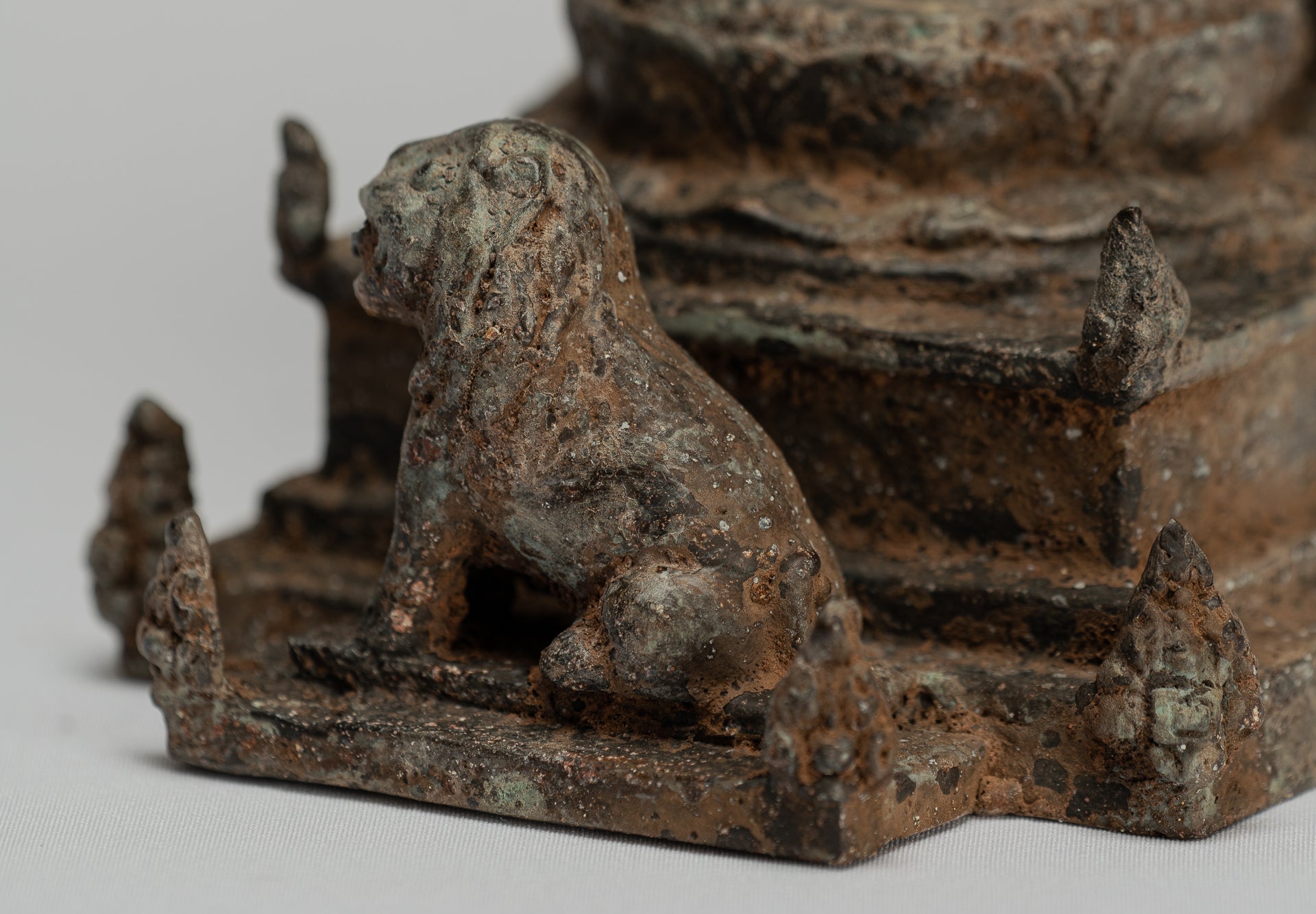 Statua Brahma - Antique stile indonesiano Majapahit in piedi Bronzo Brahma Statua - 32 cm/13 "