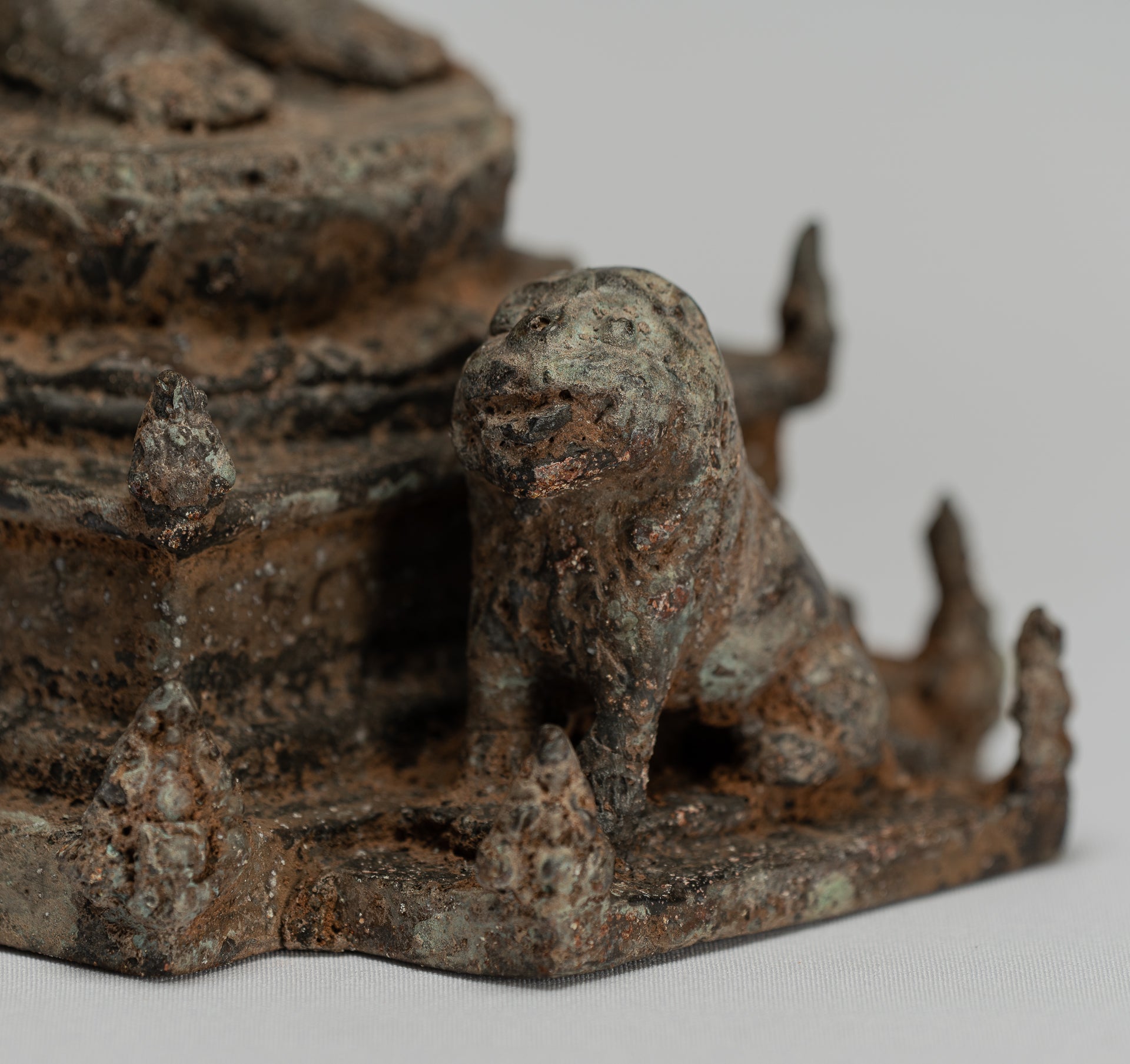 Statua Brahma - Antique stile indonesiano Majapahit in piedi Bronzo Brahma Statua - 32 cm/13 "