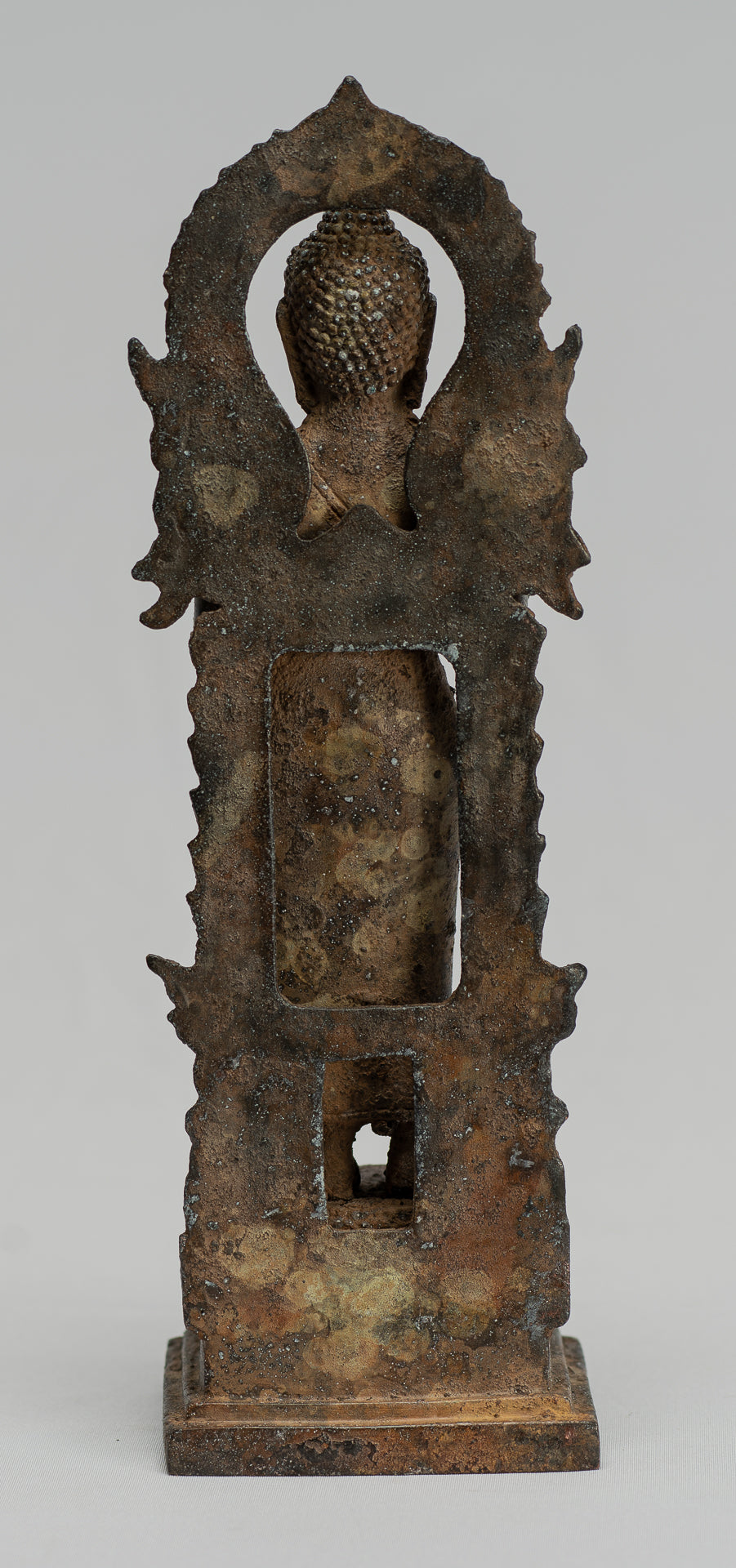 Buddha Statue-Antike indonesische Stil Standing Bronze Javanese Teaching Buddha-23cm/9 "