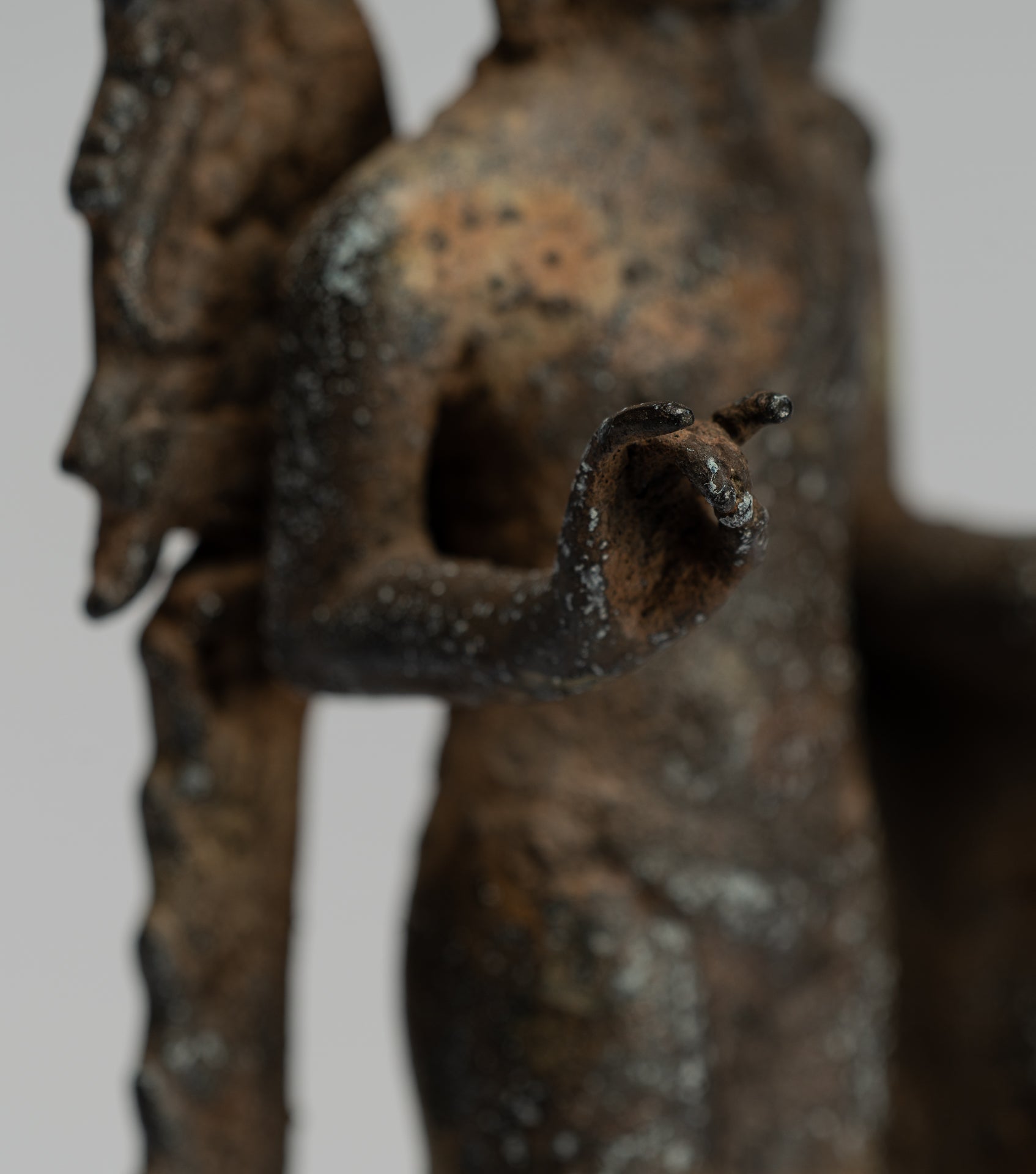 Buddha Statue-Antike indonesische Stil Standing Bronze Javanese Teaching Buddha-23cm/9 "