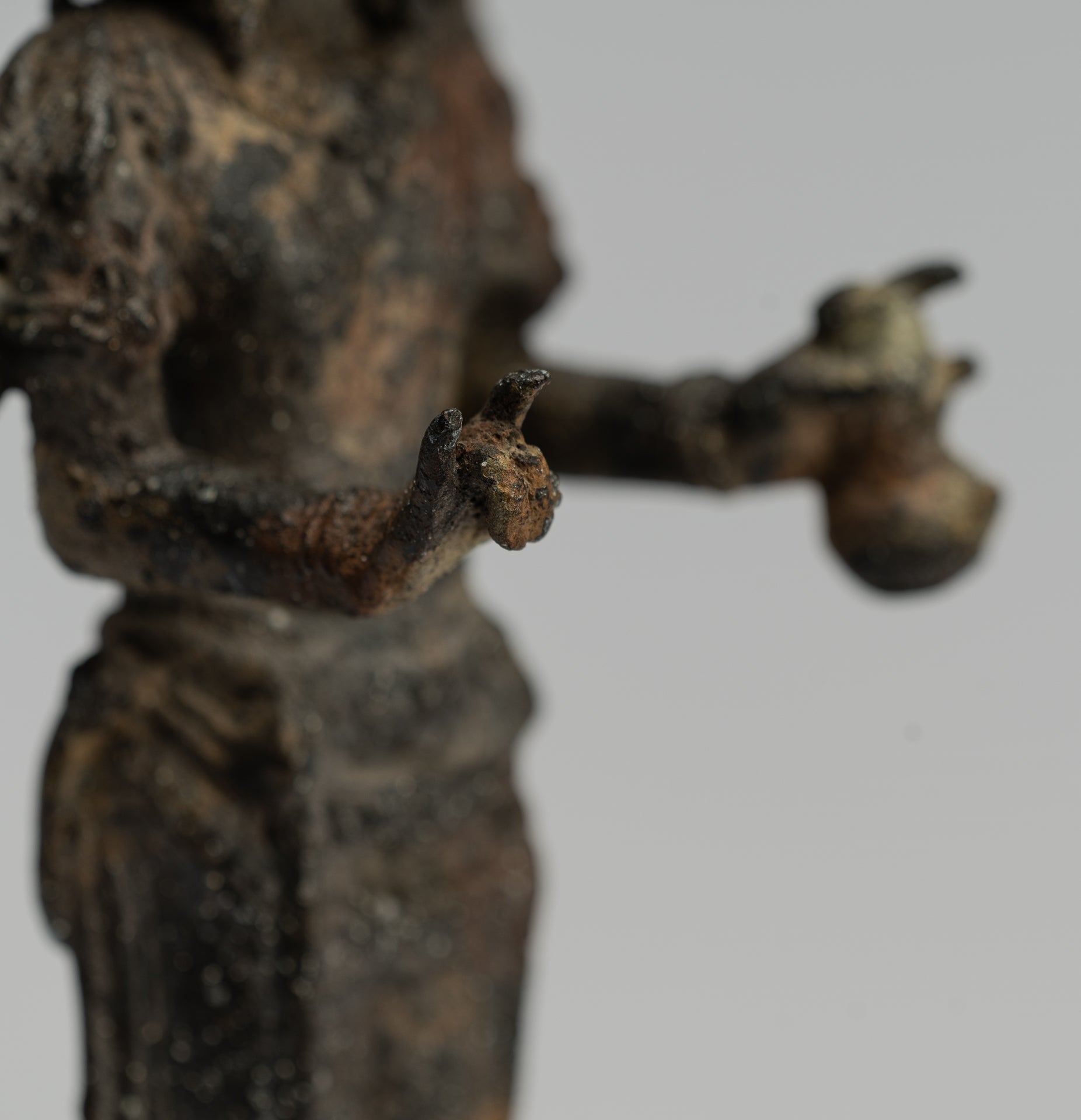 Statua Brahma - Antique stile indonesiano Majapahit in piedi Bronzo Brahma Statua - 23cm/9 "