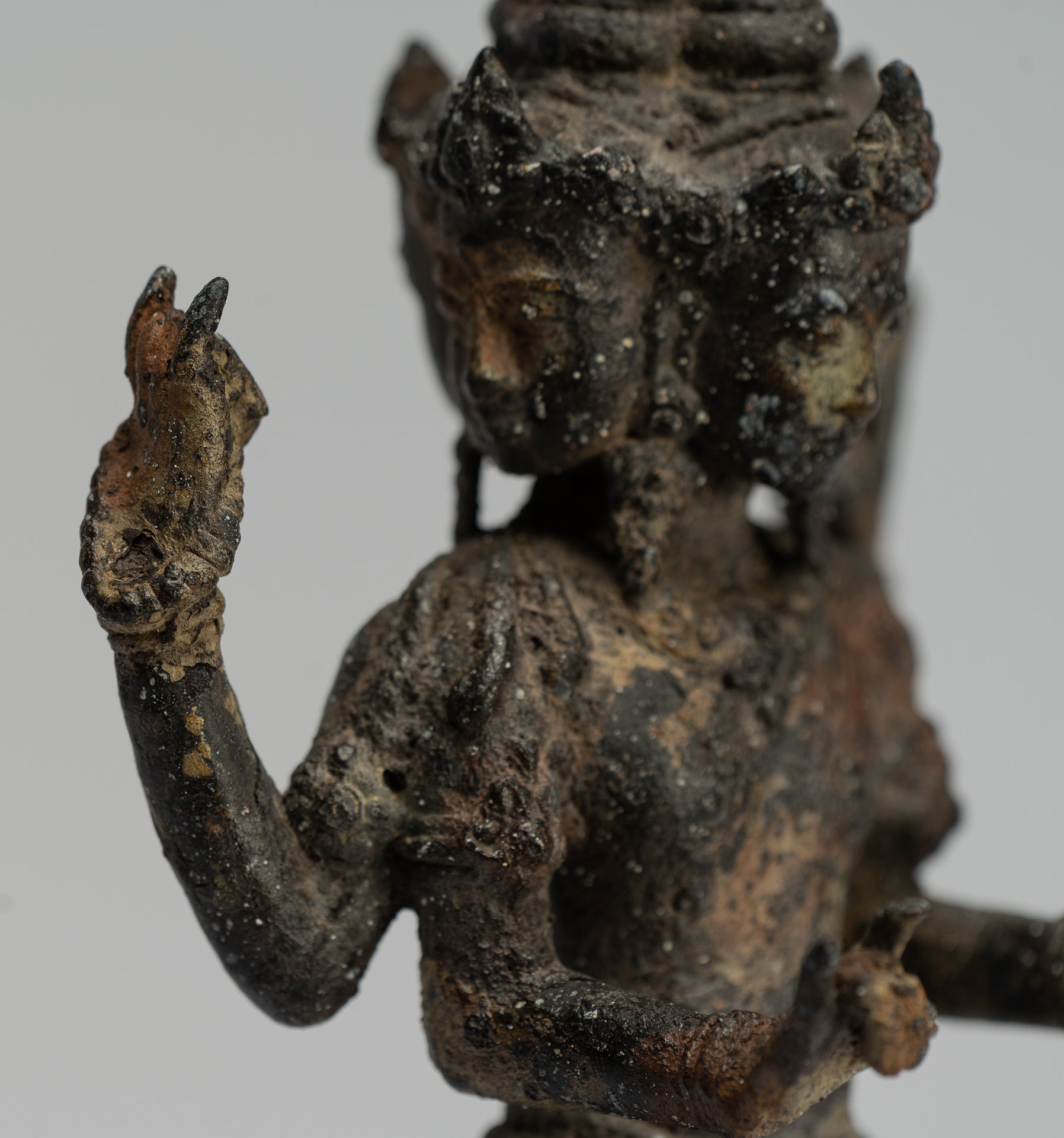 Statua Brahma - Antique stile indonesiano Majapahit in piedi Bronzo Brahma Statua - 23cm/9 "