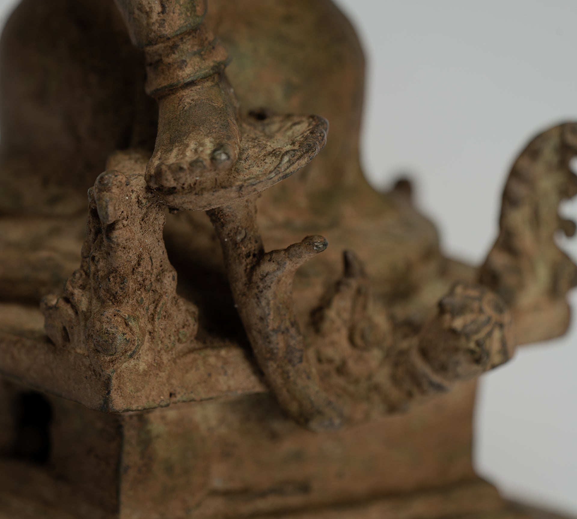 Shiva Statue-Antike Indonesische Stil Bronze Javanesisch Seated Majapahit Shiva Statue-28cm/11 "