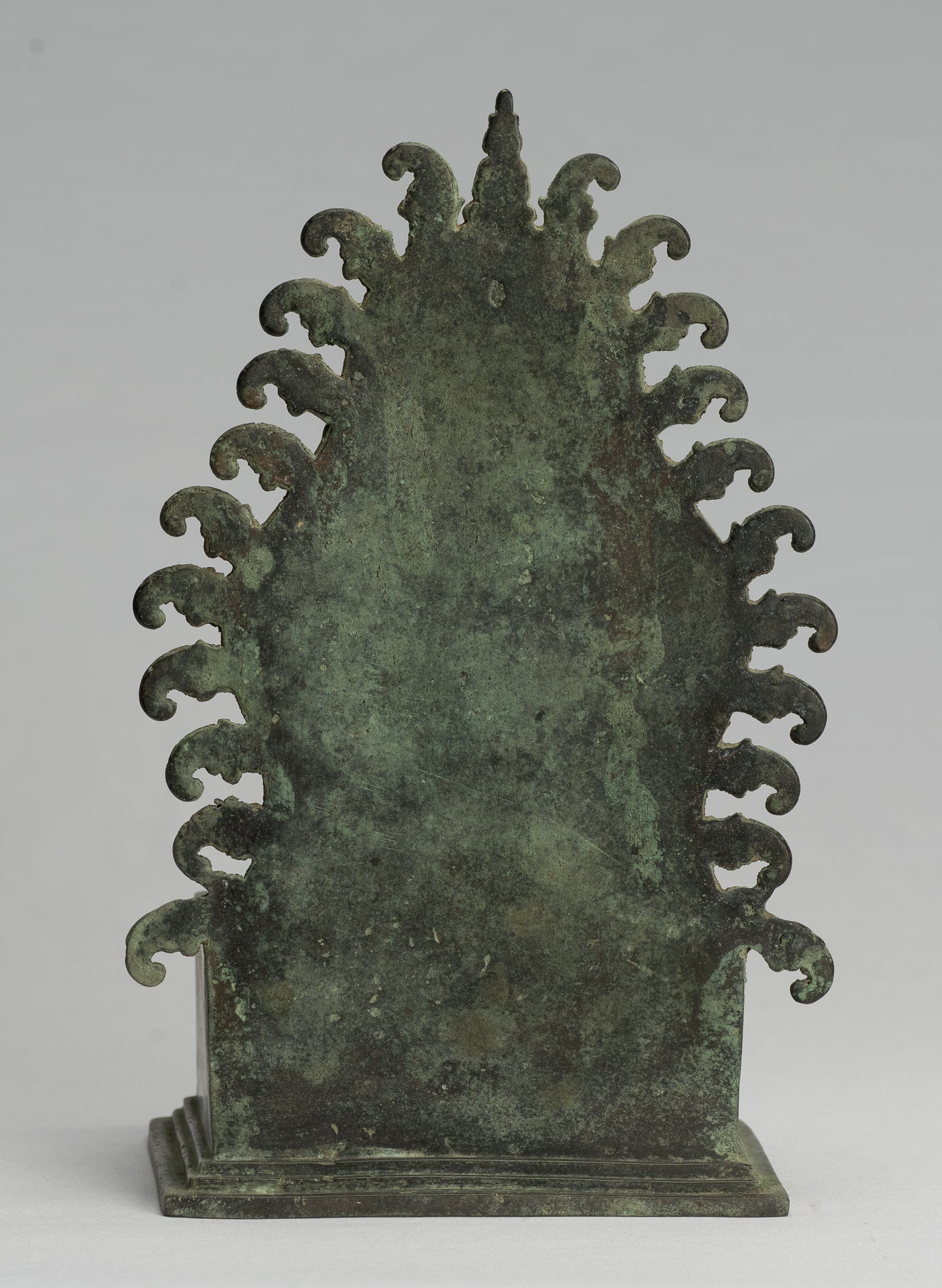 Estatua de Buda - Estilo indonesio antiguo de bronce sentado Javanés Buda - 25 cm/10 "