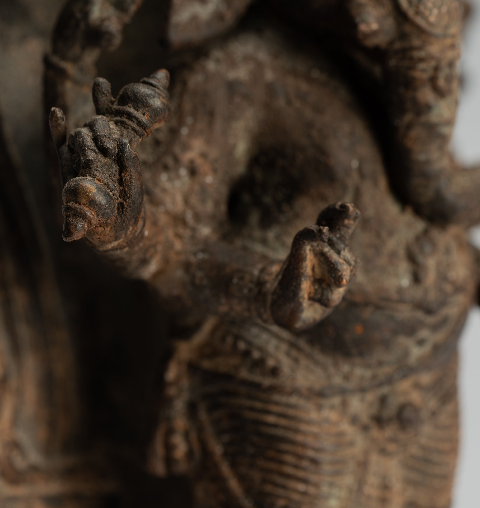 Estatua de Ganesha - Estatua de Ganesha de bronce de estilo javanés antiguo - 33 cm/13 "