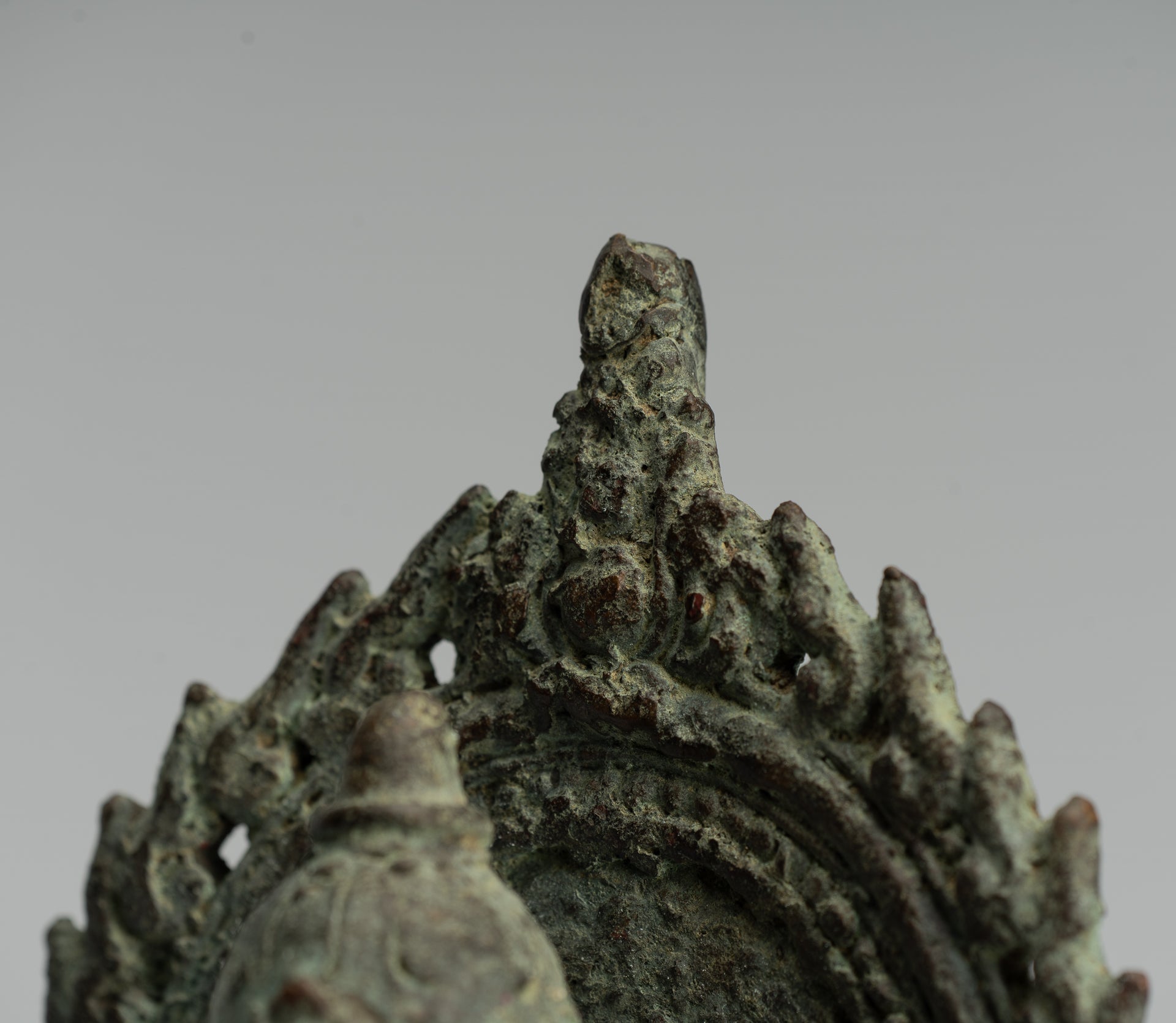 Ganesha Statue-Antike Javanese Style Bronze Seated Indonesian Ganesha Statue-25cm/10 "