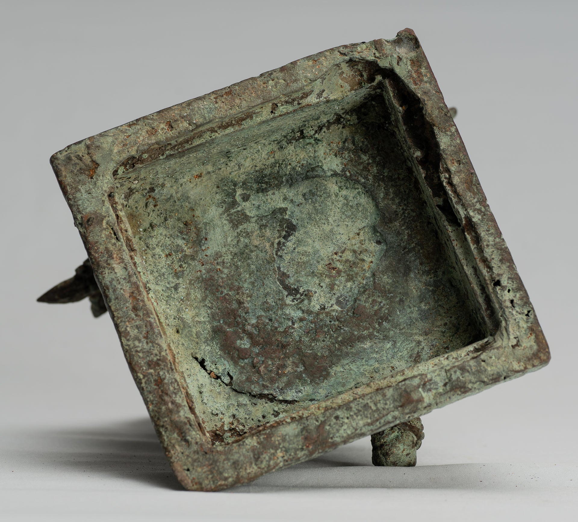 Ganesha Statue-Antike Javanese Style Bronze Seated Indonesian Ganesha Statue-25cm/10 "