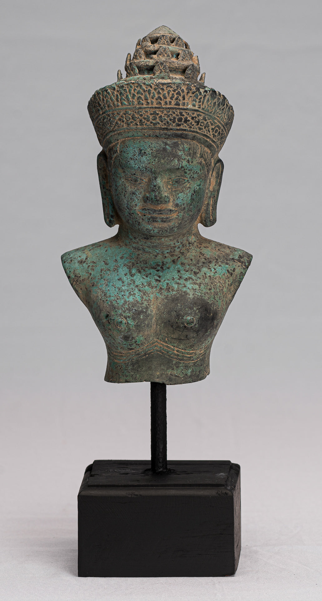 Lakshmi Statue-Antique Khmer Style Lakshmi / Devi Consort de Vishnu Torso-31cm/12 "