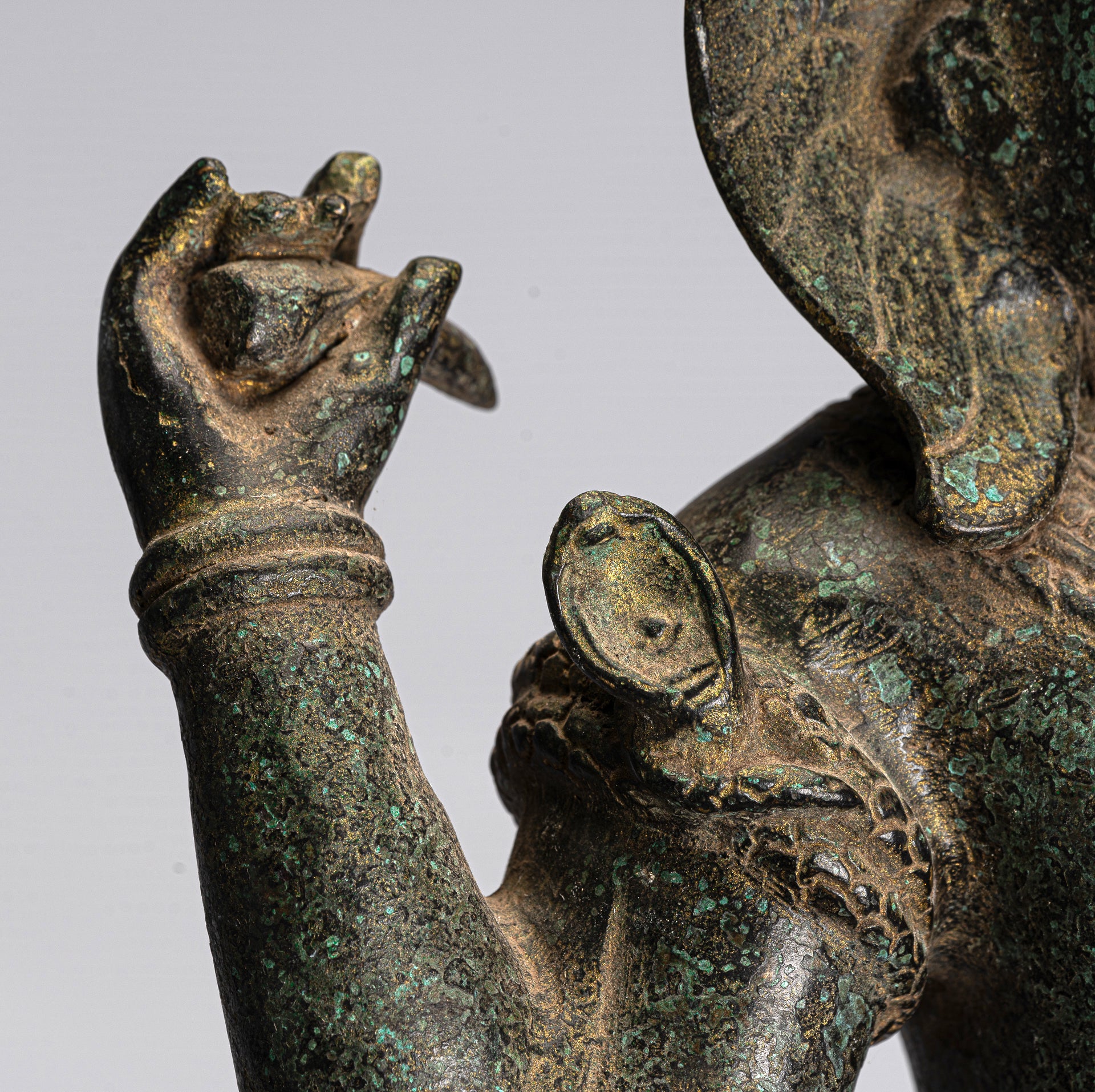 Ganesha Statue-Antique Khmer Style Mounted bronze Angkor Wat Ganesha Statue-59cm/24 "