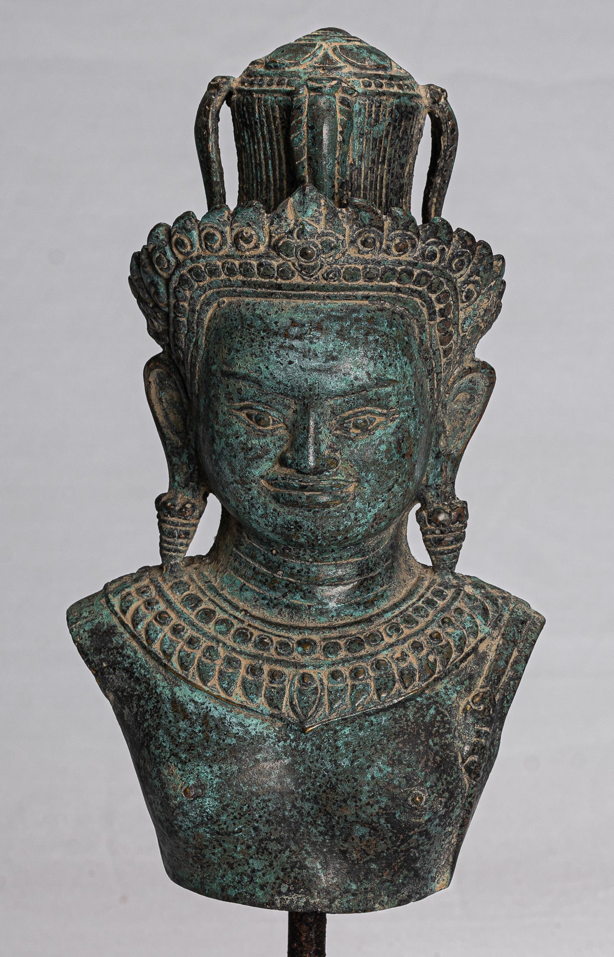 Statue Shiva - Statua Shiva in bronzo montato insolito antico Khmer - 32 cm/13 "