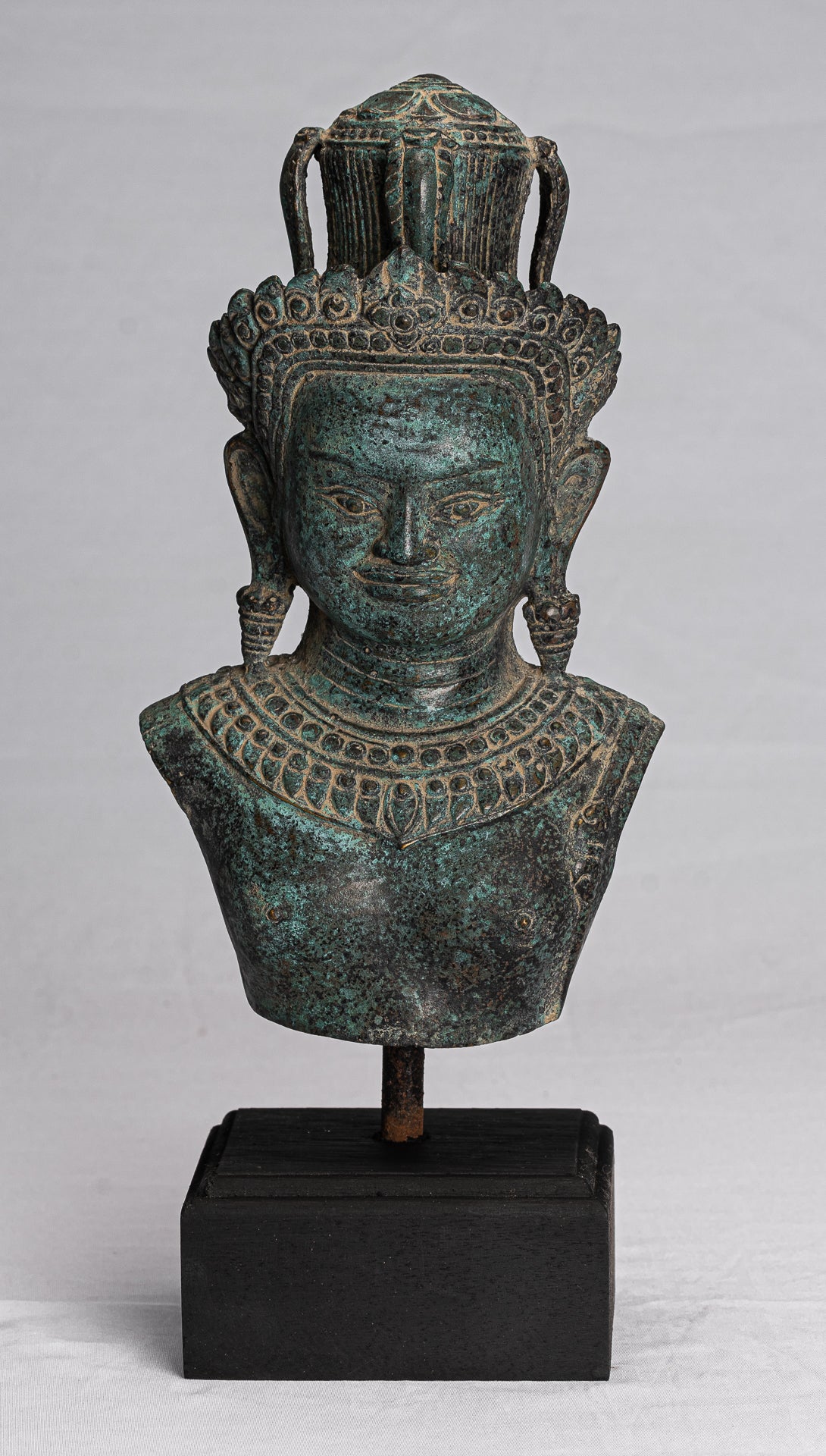 Statue Shiva - Statua Shiva in bronzo montato insolito antico Khmer - 32 cm/13 "