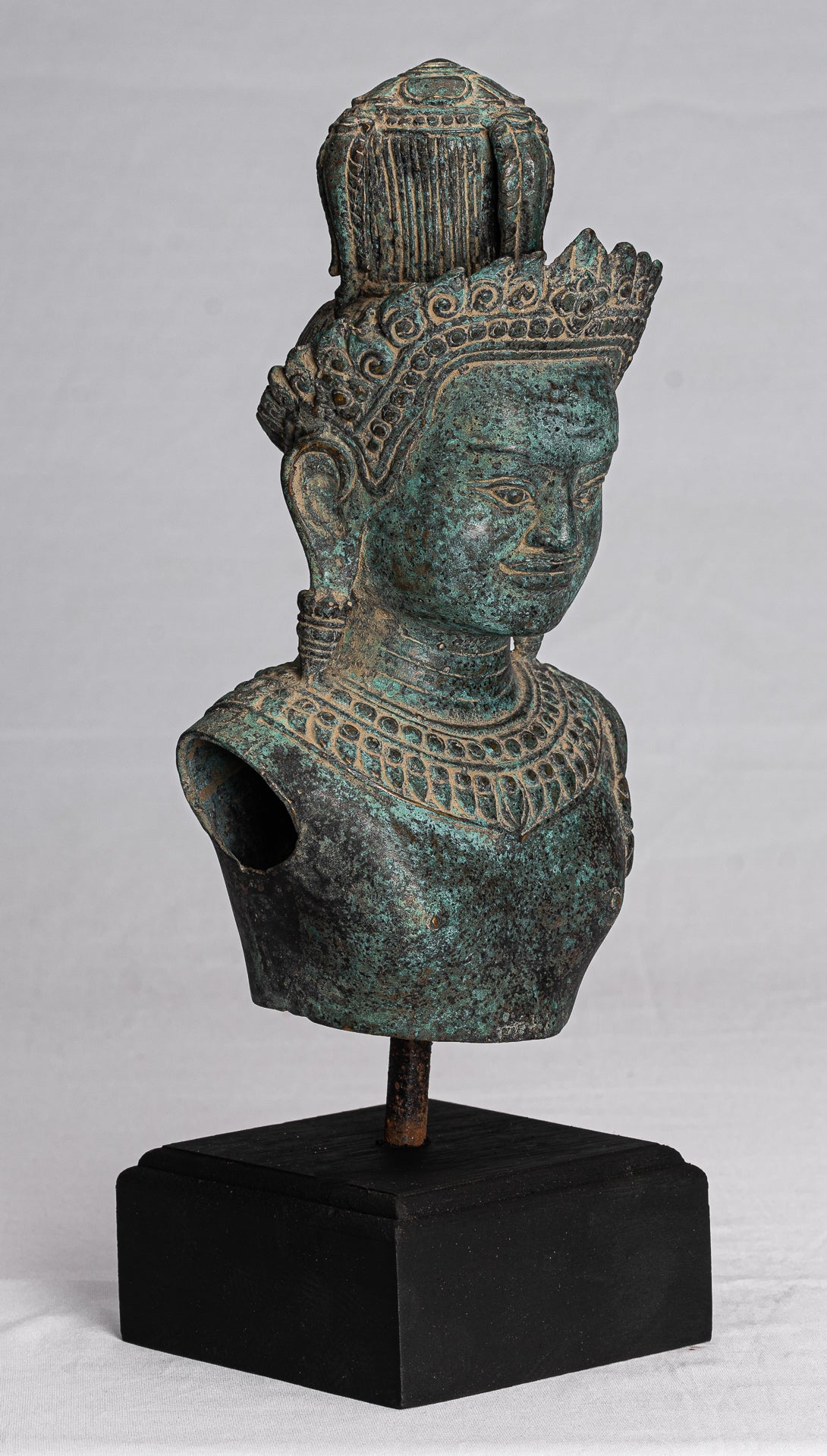 Statue Shiva - Statua Shiva in bronzo montato insolito antico Khmer - 32 cm/13 "