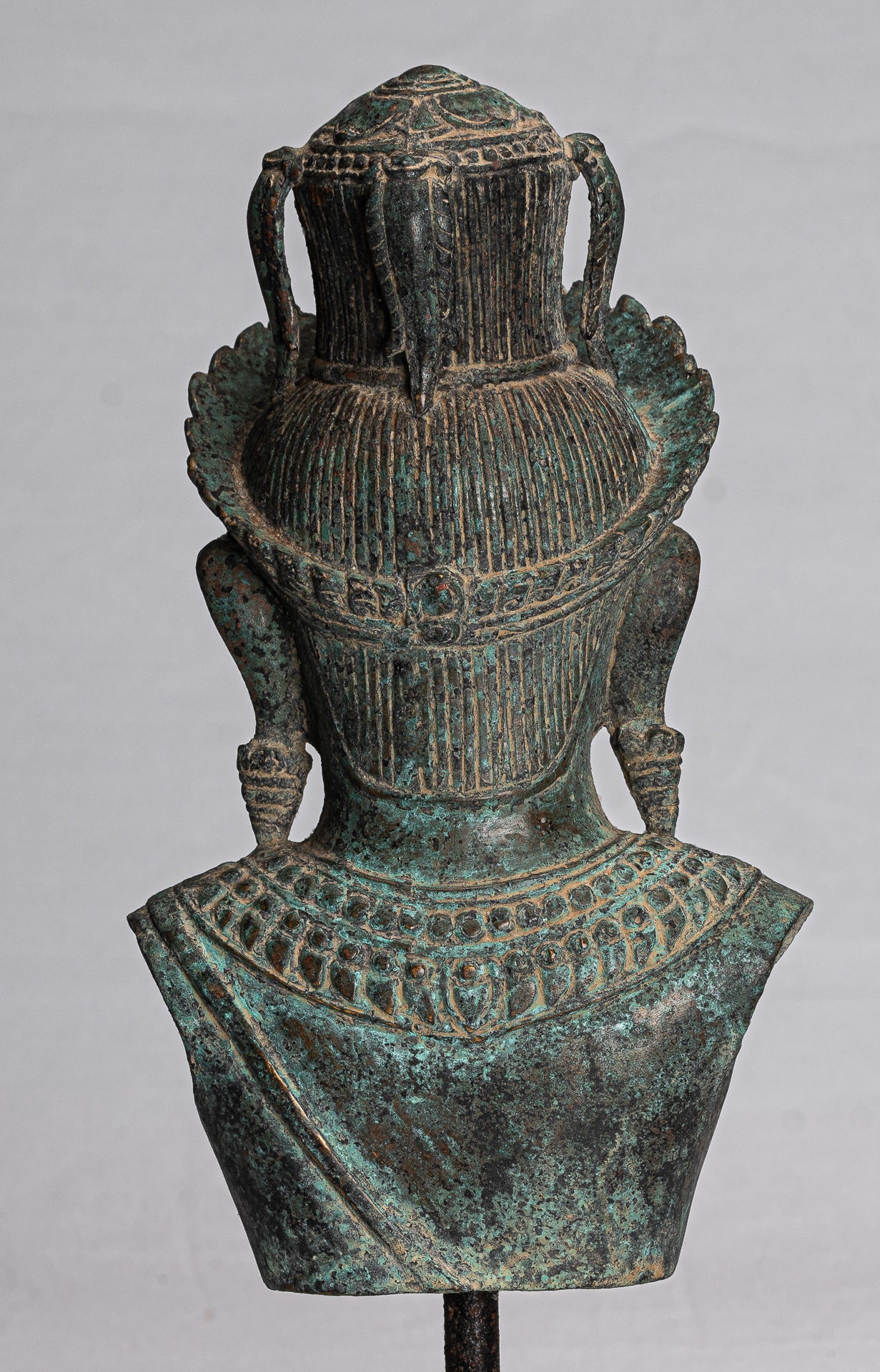 Statue Shiva - Statua Shiva in bronzo montato insolito antico Khmer - 32 cm/13 "