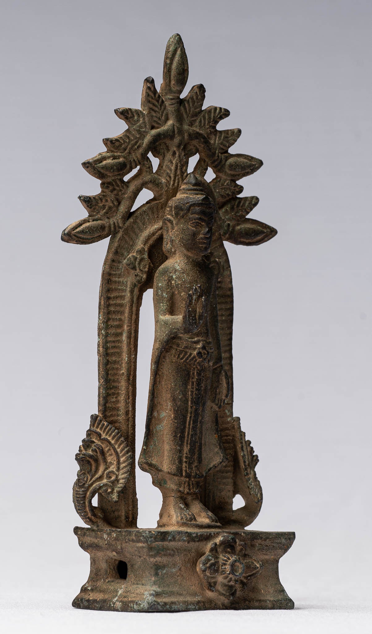 Buddha Statue-Antike Khmer Style Bronze Abhaya Schutz Buddha Statue-16cm/6 "