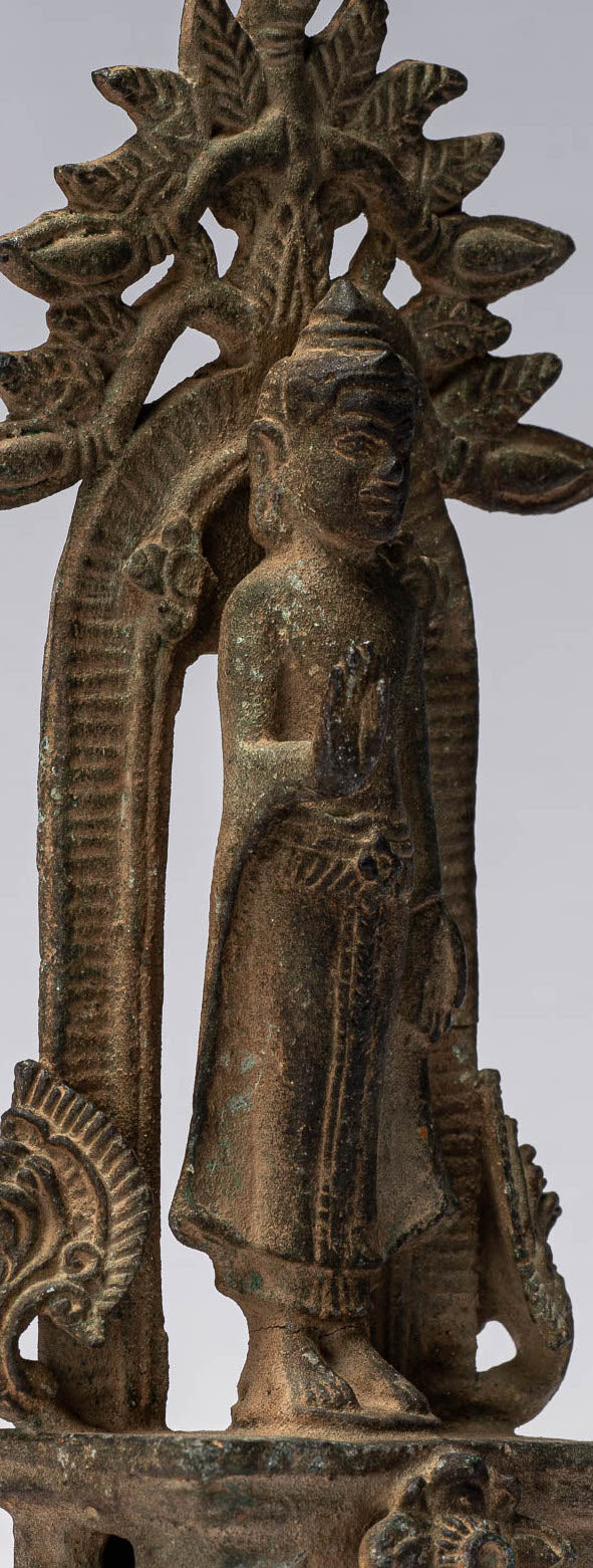Buddha Statue-Antike Khmer Style Bronze Abhaya Schutz Buddha Statue-16cm/6 "