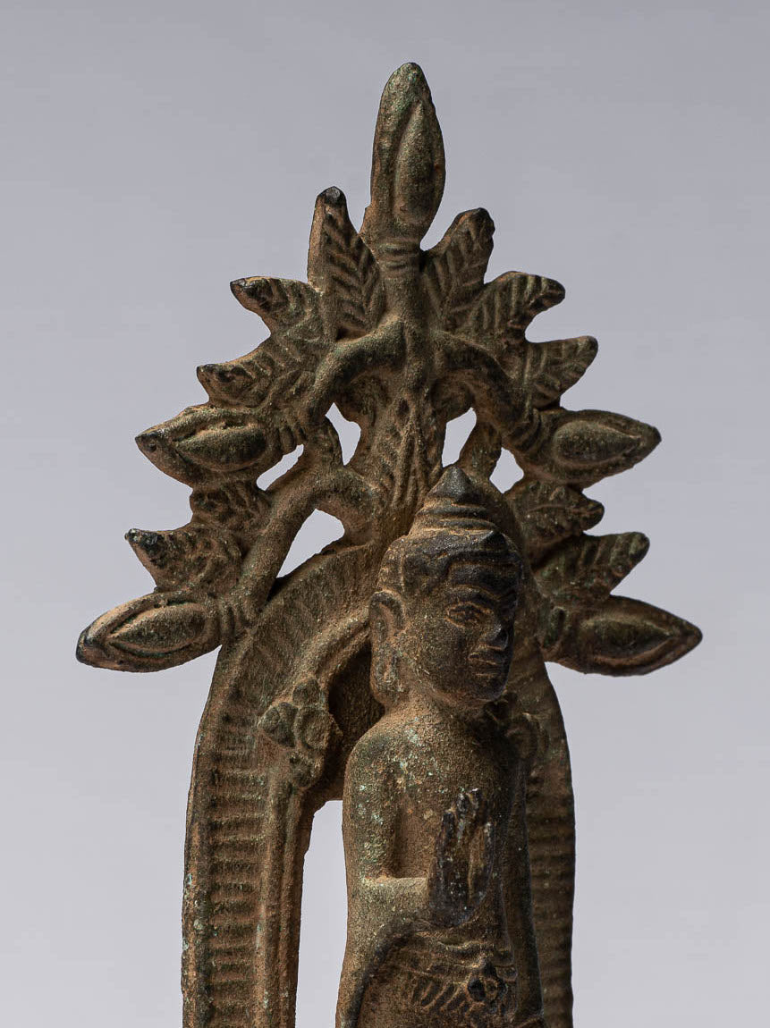 Buddha Statue-Antike Khmer Style Bronze Abhaya Schutz Buddha Statue-16cm/6 "
