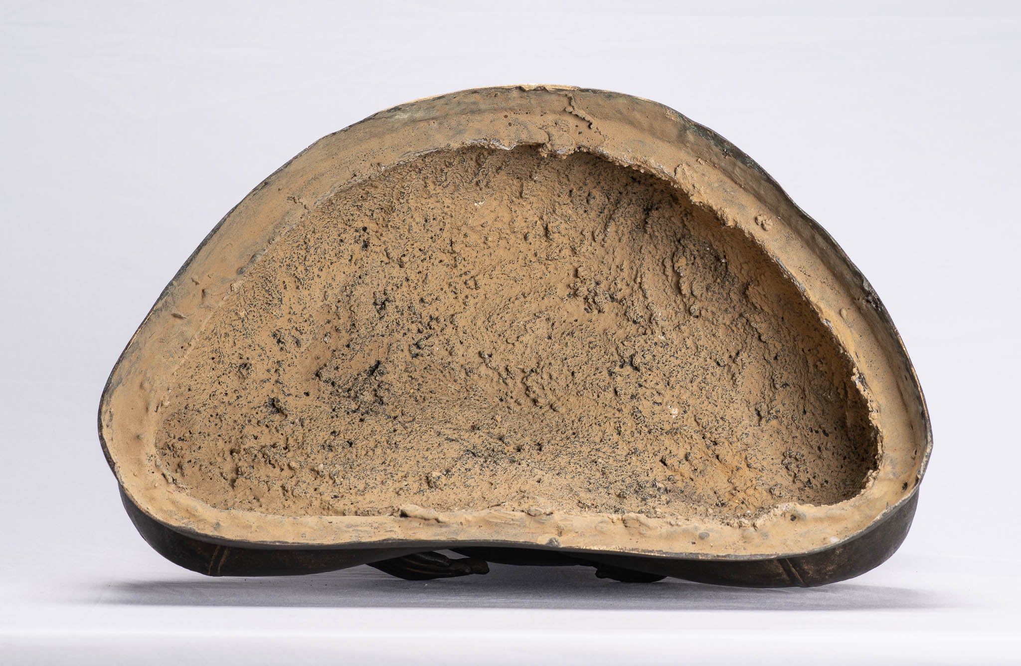 Statue de Bouddha – Bronze de style thaïlandais antique – Statue de Bouddha Budai heureux, gras et riant – 42 cm