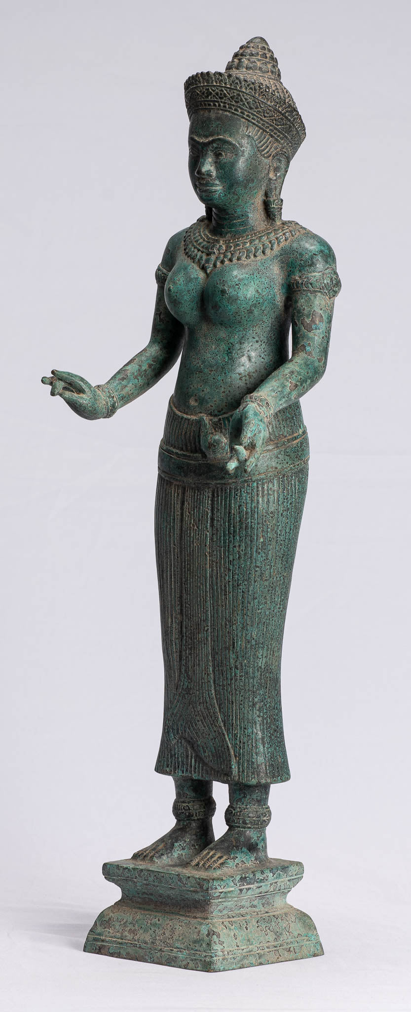 Lakshmi Statue - Antique Khmer Style Angkor Wat Lakshmi Statue / Devi Consort of Vishnu - 56cm / 22 "