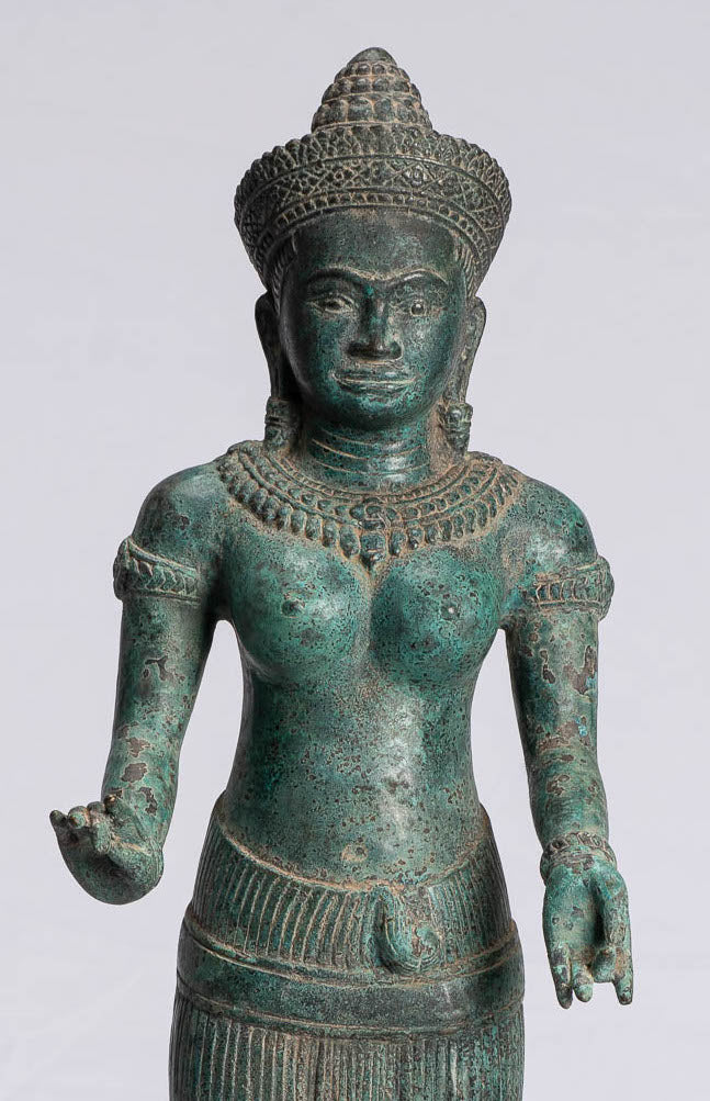 Lakshmi Statue - Antique Khmer Style Angkor Wat Lakshmi Statue / Devi Consort of Vishnu - 56cm / 22 "