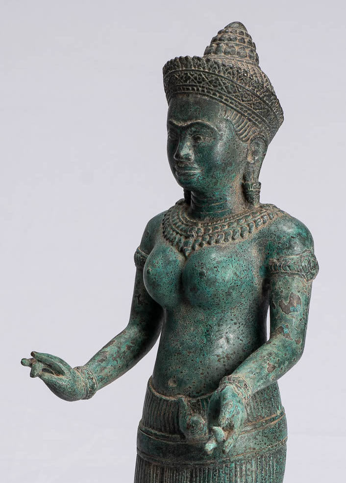 Lakshmi Statue - Antique Khmer Style Angkor Wat Lakshmi Statue / Devi Consort of Vishnu - 56cm / 22 "