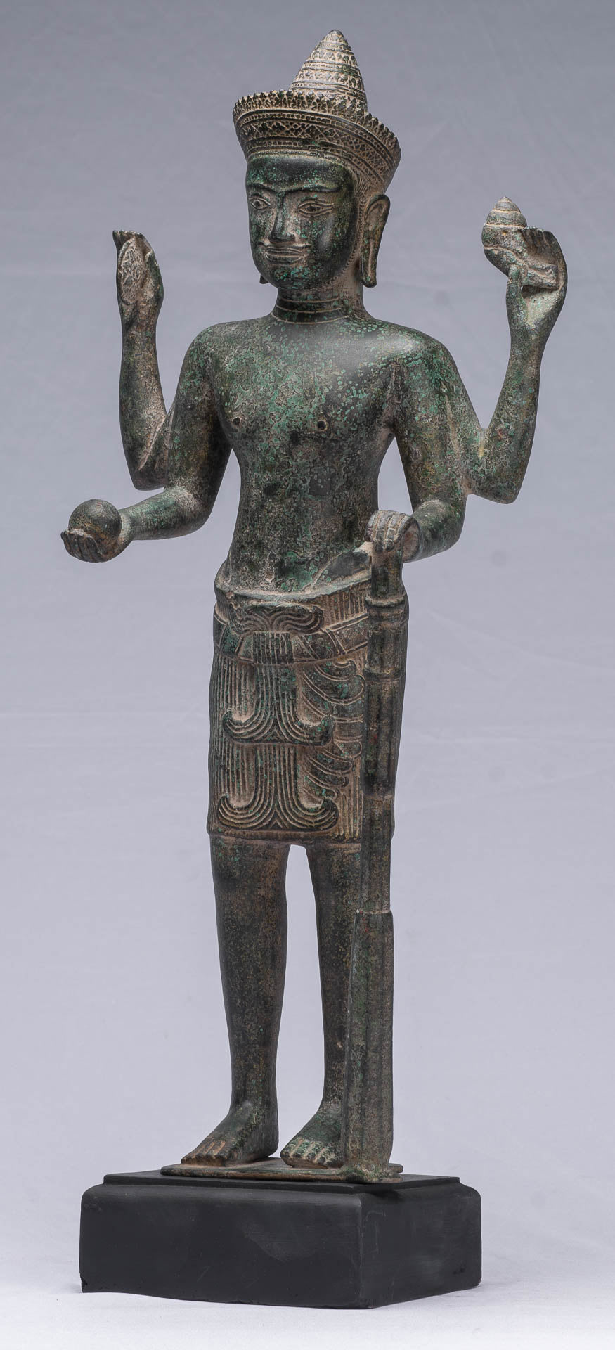 Estatua de bronce de estilo jemer antiguo de estilo jemer - Protector - 57 cm/23 "