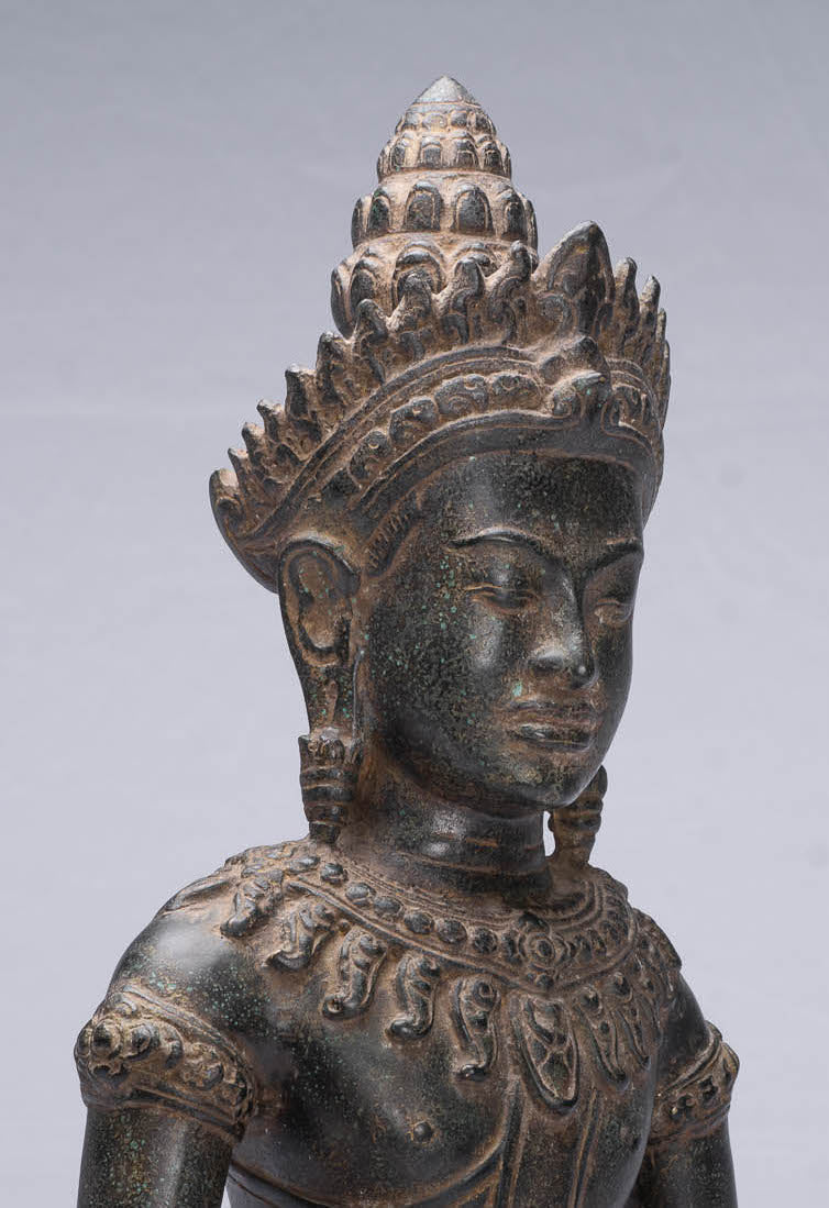 Estatua de Buda - Estatua de Buda de Bayón Antiguo - Meditación Mudra - 46 cm/18 "