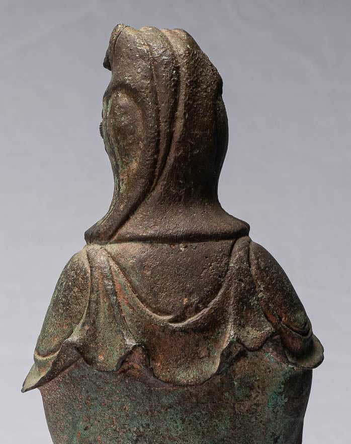 Antique antico stile cinese Kwan Yin o statua di Guanyin - 38 cm/15 "