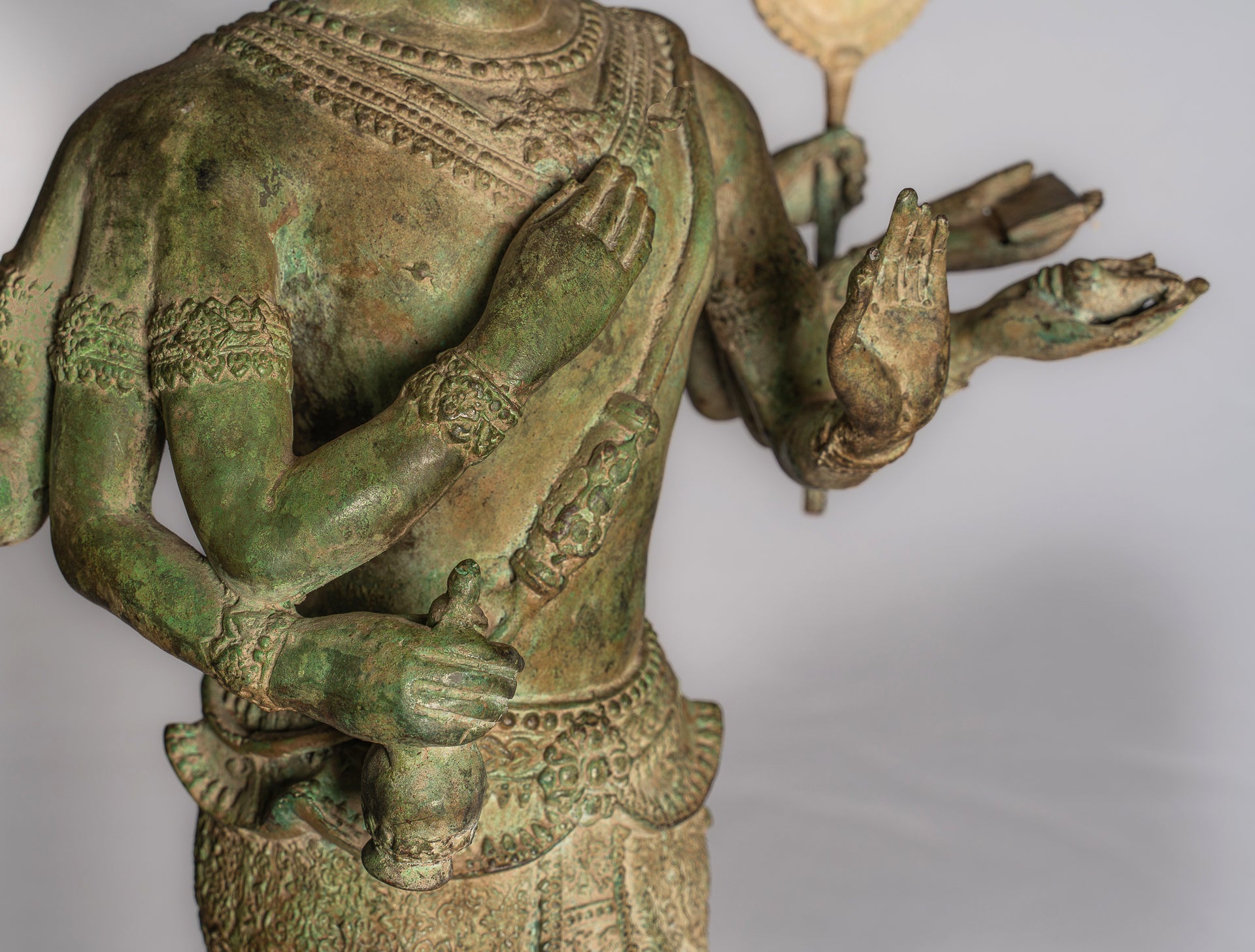 Estatua de Brahma - Estatua de bronce de bronce de estilo tailandés antiguo - 76 cm/30 "